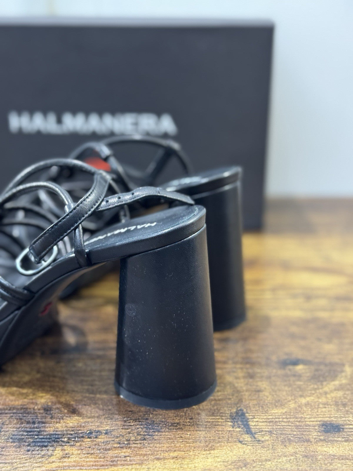 Halmanera Sandalo Pelle Nero Con Tacco Causal Halmanera Donna 40