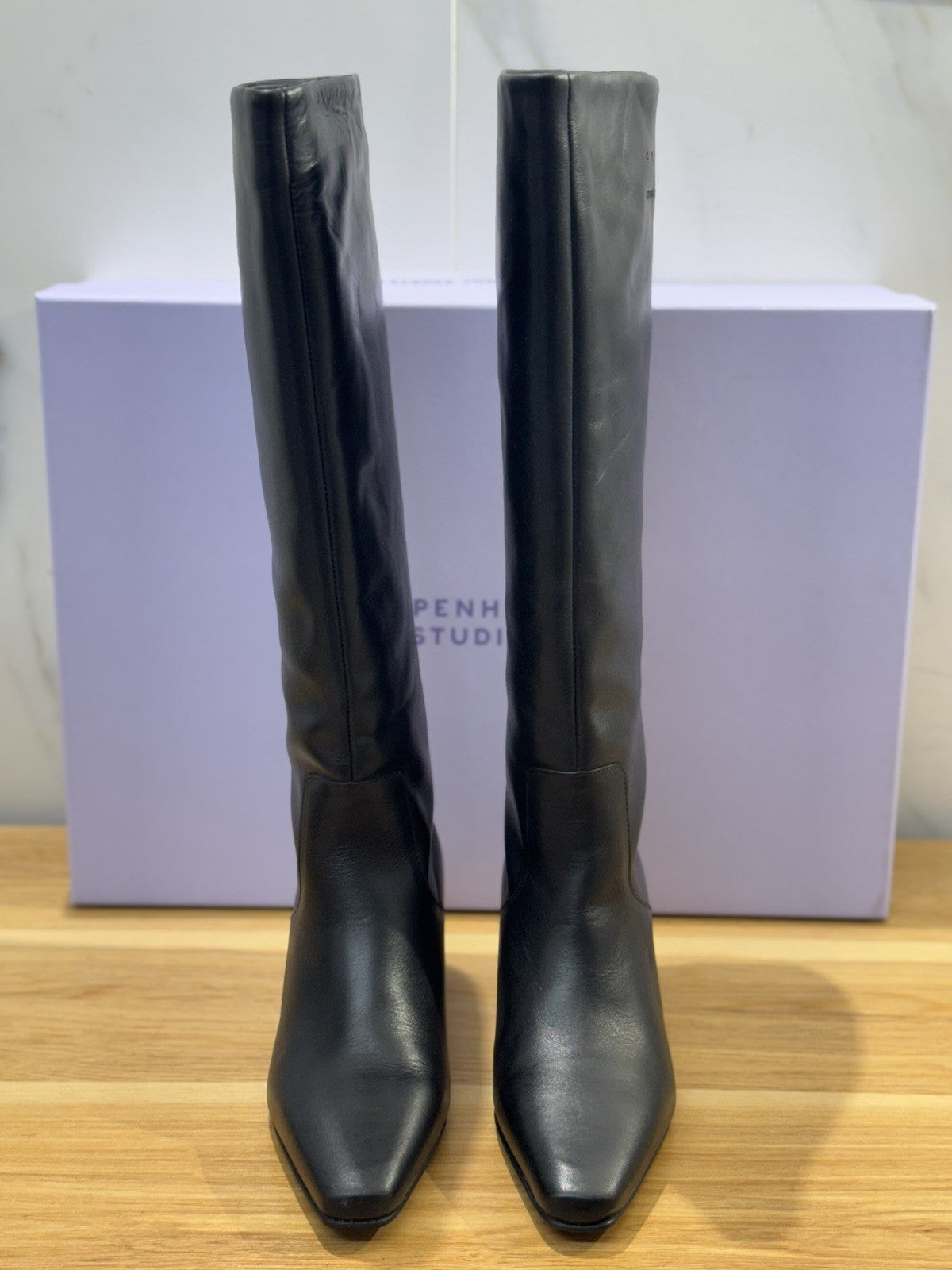 Copenhagen Stivale Pelle Nero Tacco 5  Casual Boot Donna 37