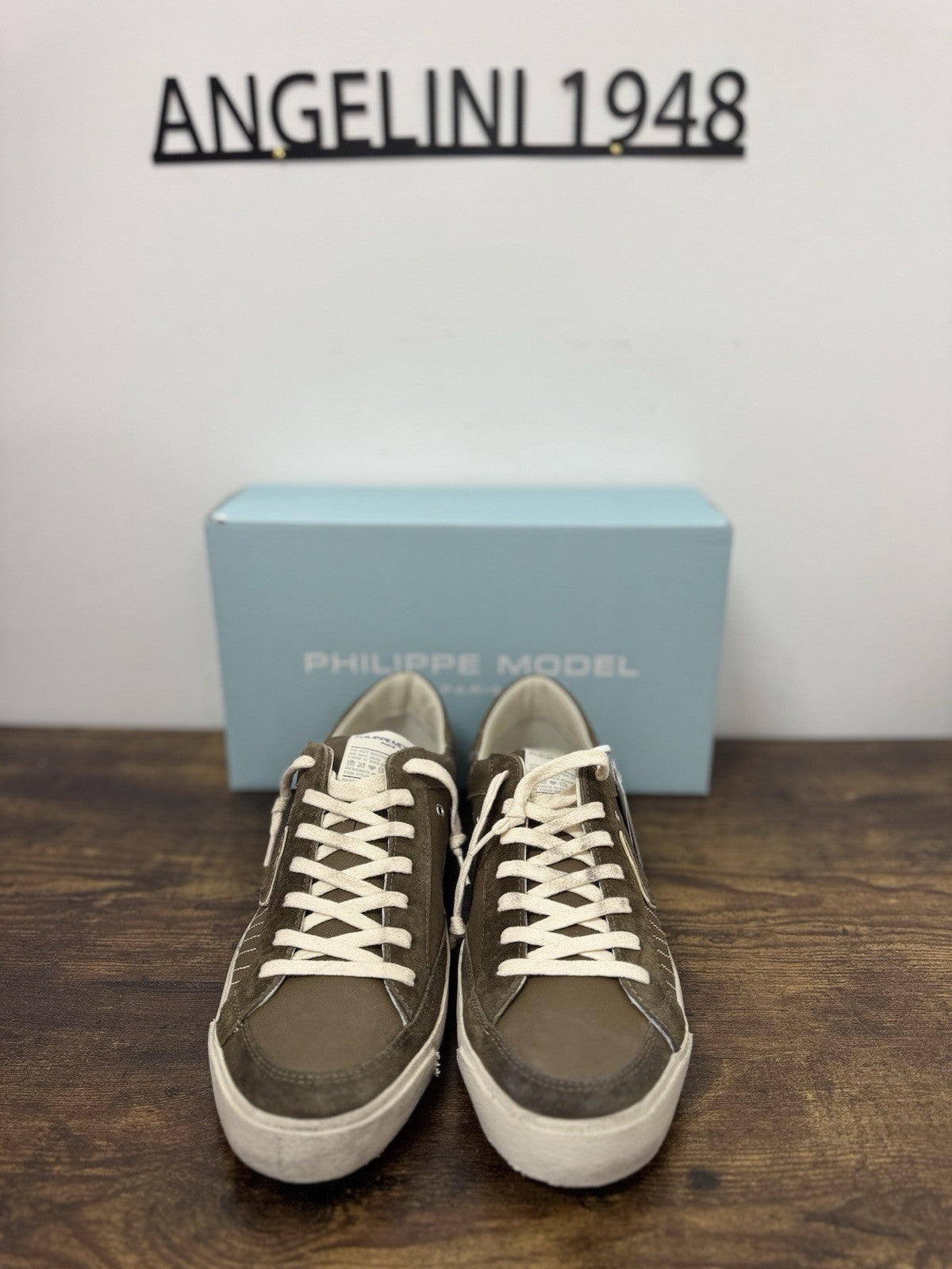 Philippe Model Paris Low Pelle Militare     Casual Sneaker Uomo 43