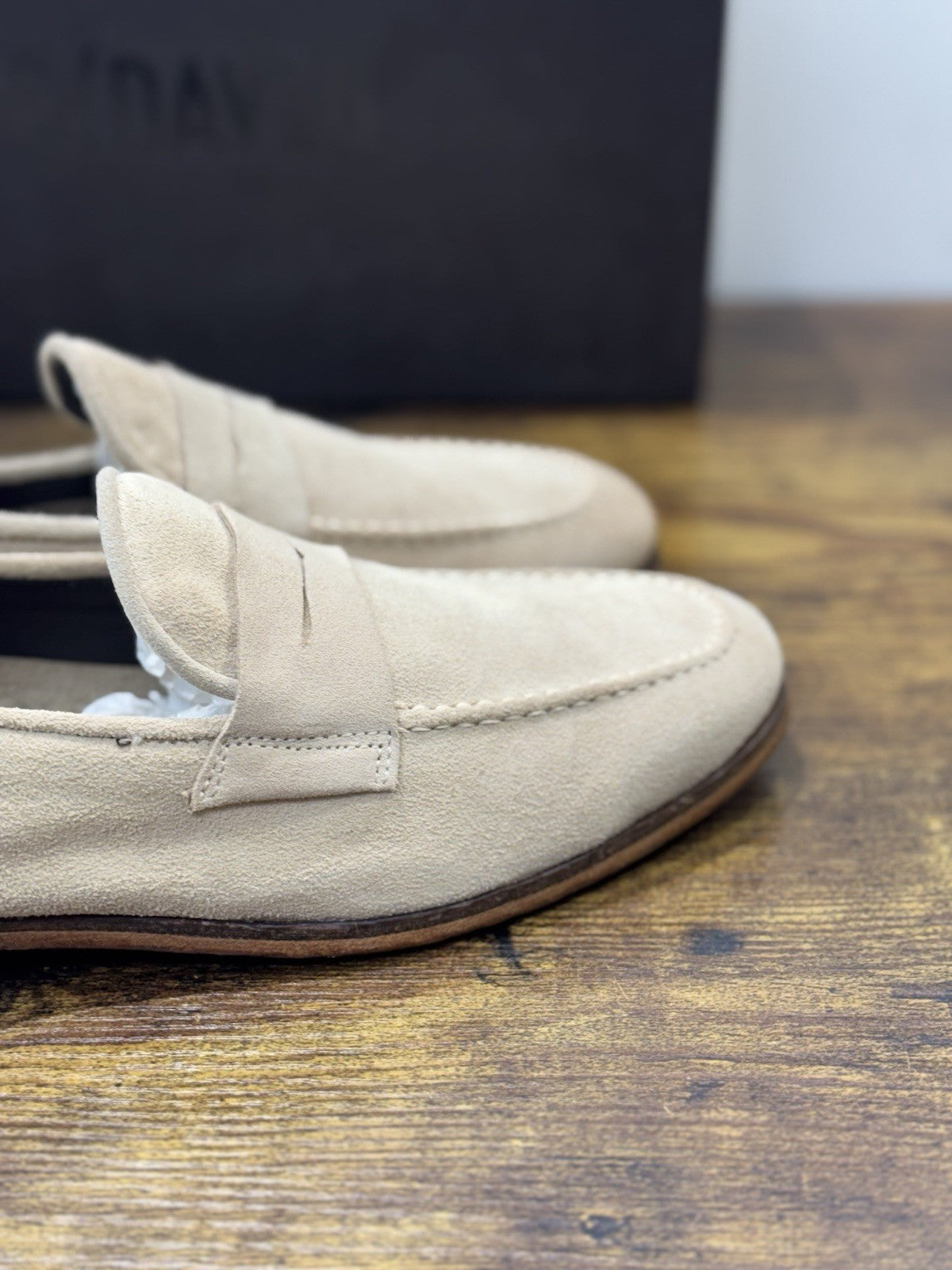 Jp David Mocassino Pelle Suede Safari  100% Made In Italy Casual 39