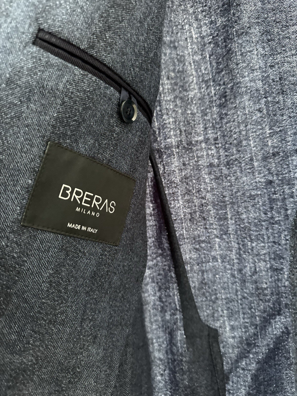 Breras Milano Giacca 100% Lana Vergine   Blu Uomo 50