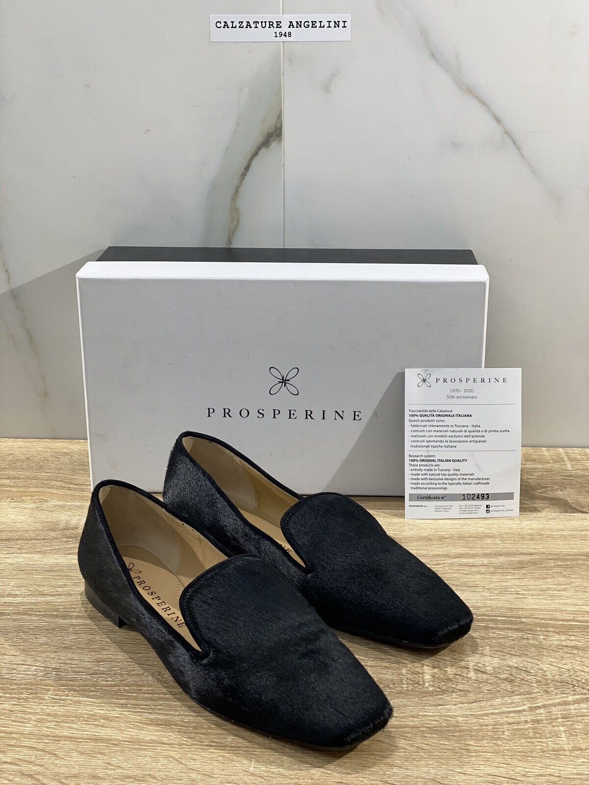 Prosperine Mocassino donna in Pony Nero luxury made in italy 41