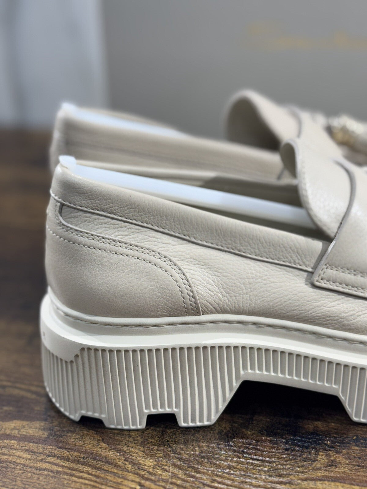 Santoni Mocassino Donna Pelle Crema Nappine Luxury Casual Loafer Santoni 36