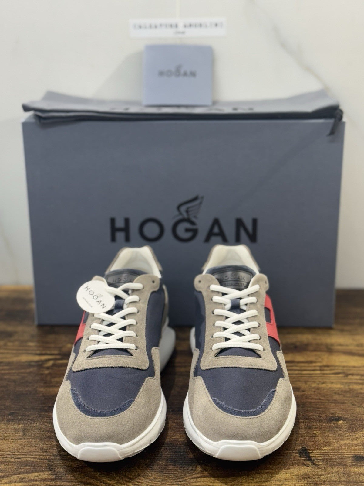 Hogan Interactive 3 Pelle Suede Grey Blu  Casual Hogan Uomo 42