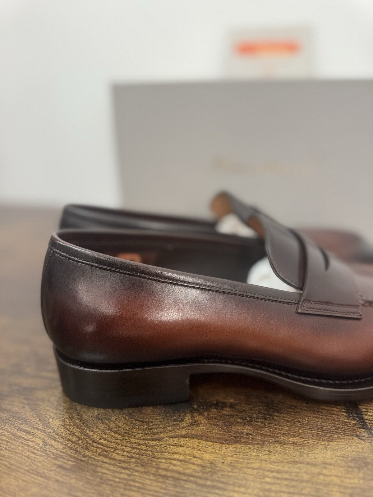 Santoni Mocassino Goodyear  Pelle  Anticata   Luxury Scarpa Santoni Uomo 41