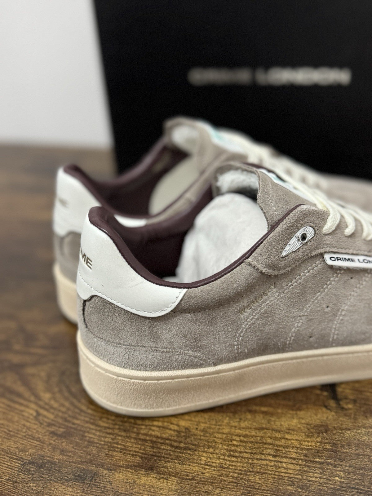 Crime London Sneaker Wembley Suede Grey Casual Uomo 42