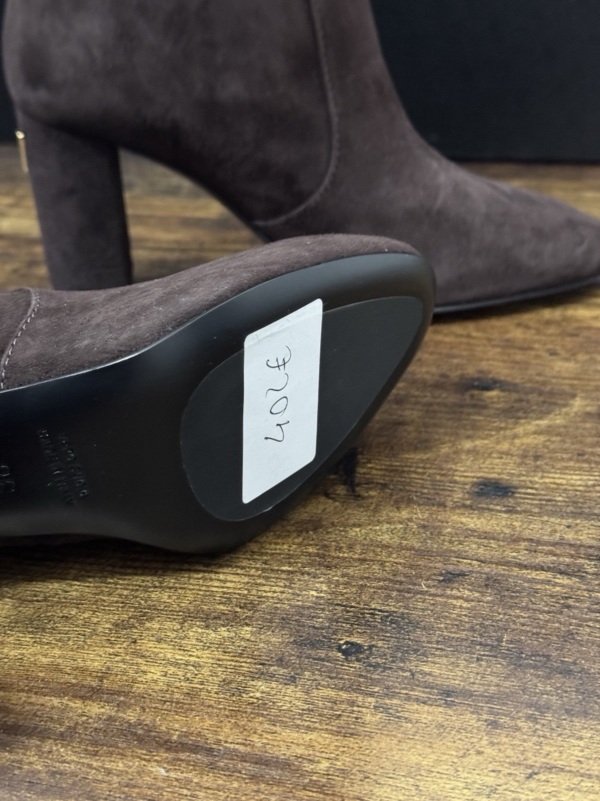 Via Roma 15 Stivale A Tubo Suede Testa Di Moro Con Tacco  Casual Donna 41
