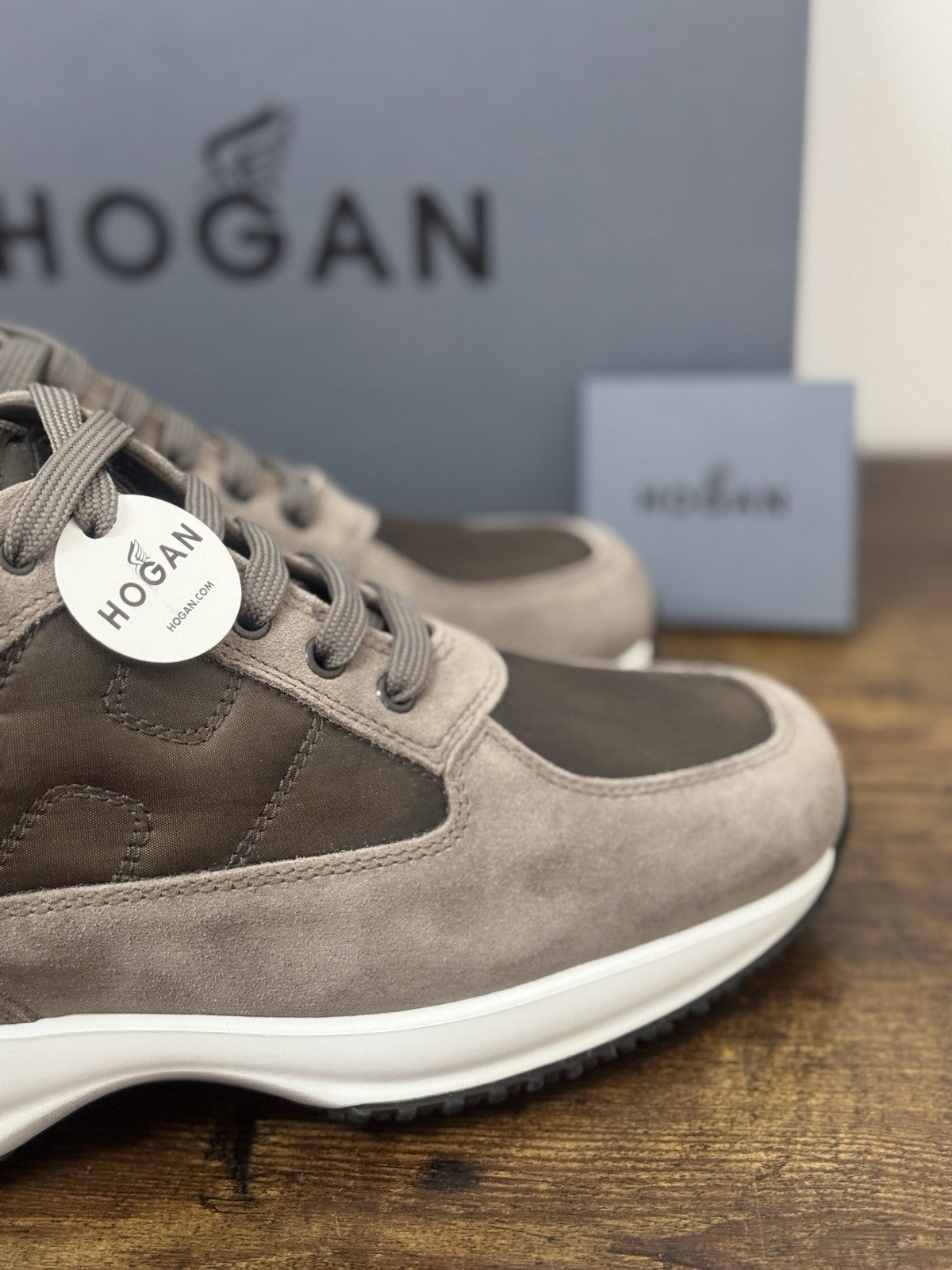 Hogan Interactive Icon Pelle Suede Tortora   Casual Sneaker Hogan Uomo 42