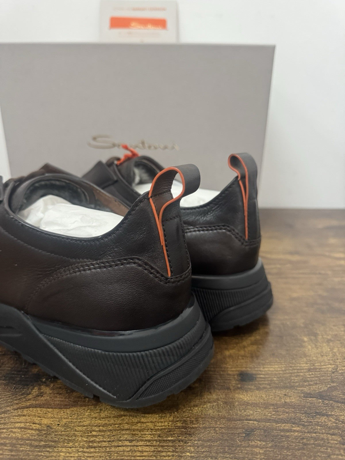 Santoni Innova Sneaker Pelle Marrone  Fur Casual Luxury Santoni Scarpa Uomo 45