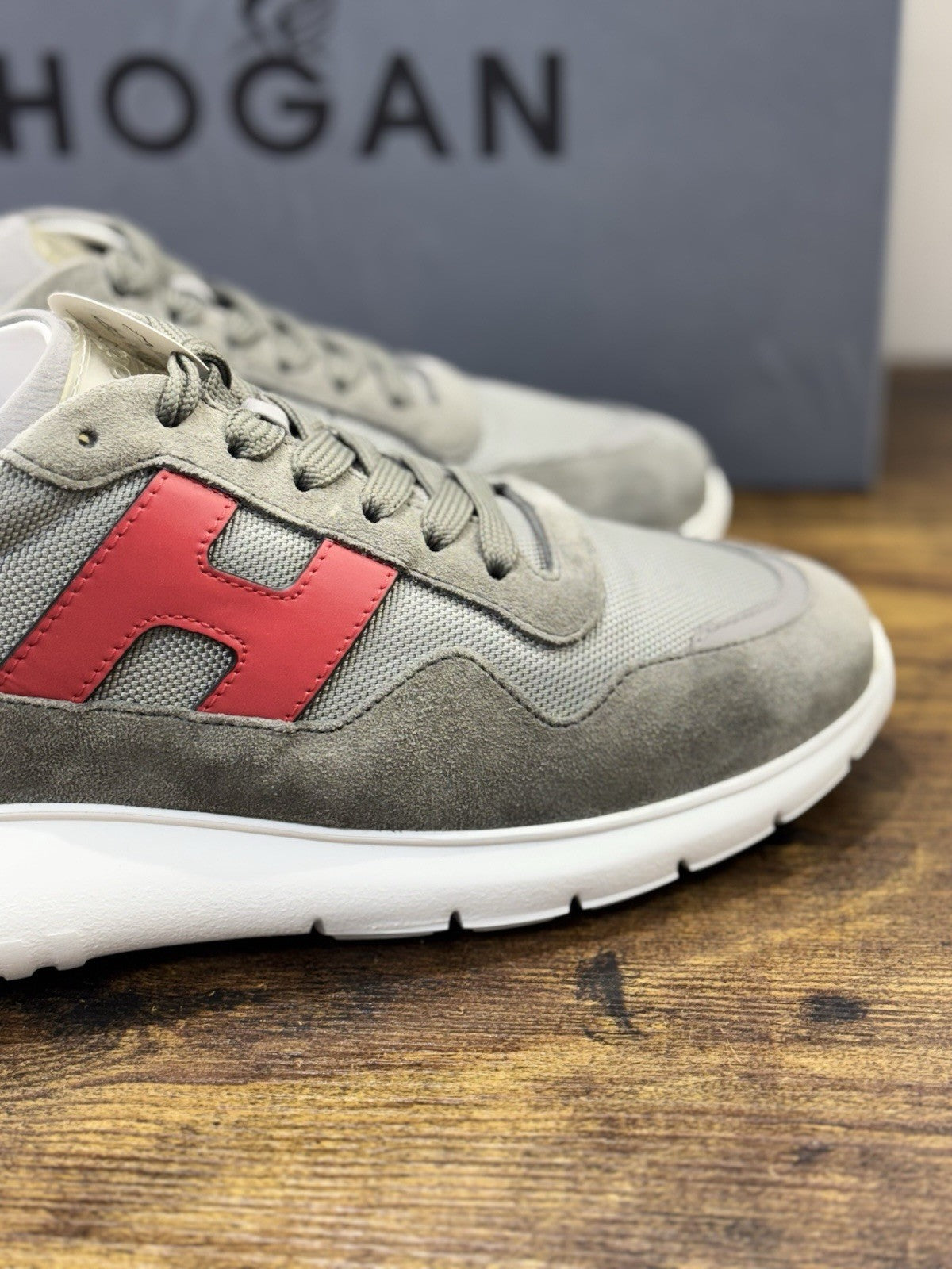 Hogan Interactive 3 Sneaker Suede Grey Memory Foam Uomo 42.5