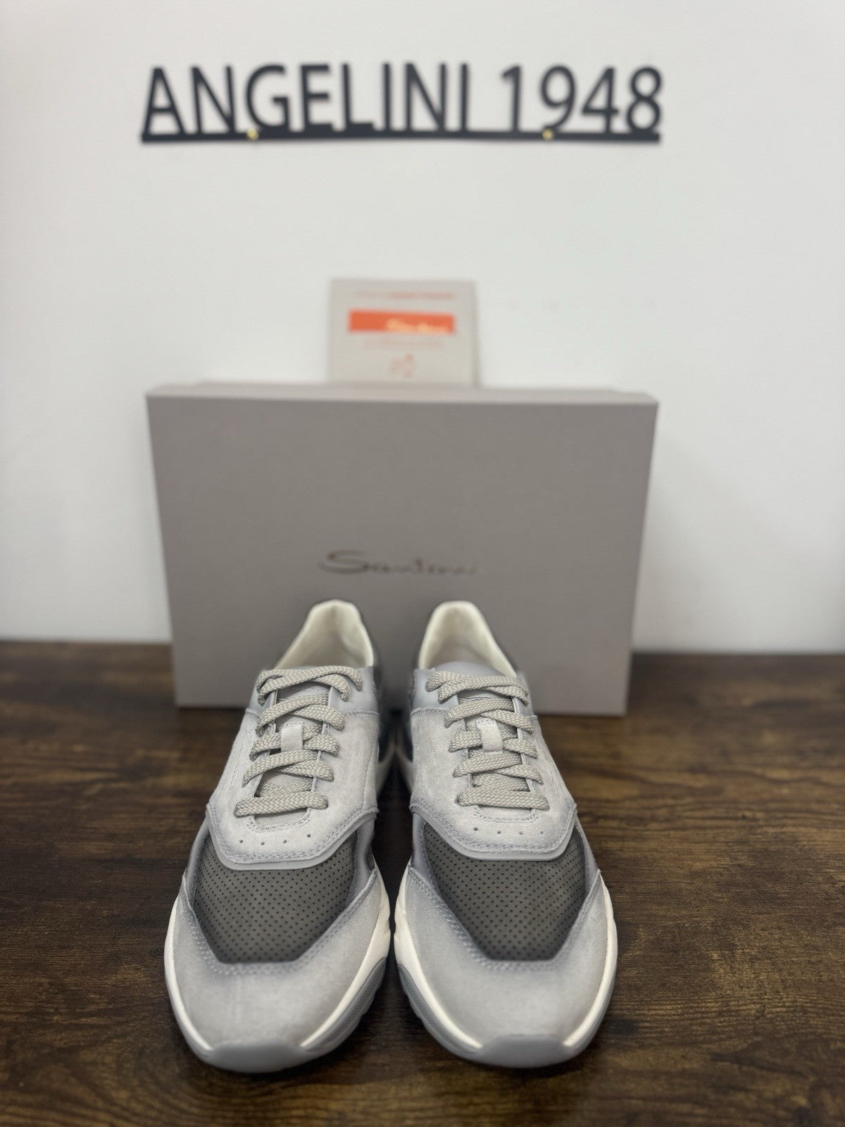 Santoni Innova Sneaker Pelle Grey   Casual Luxury Santoni Scarpa Uomo 42