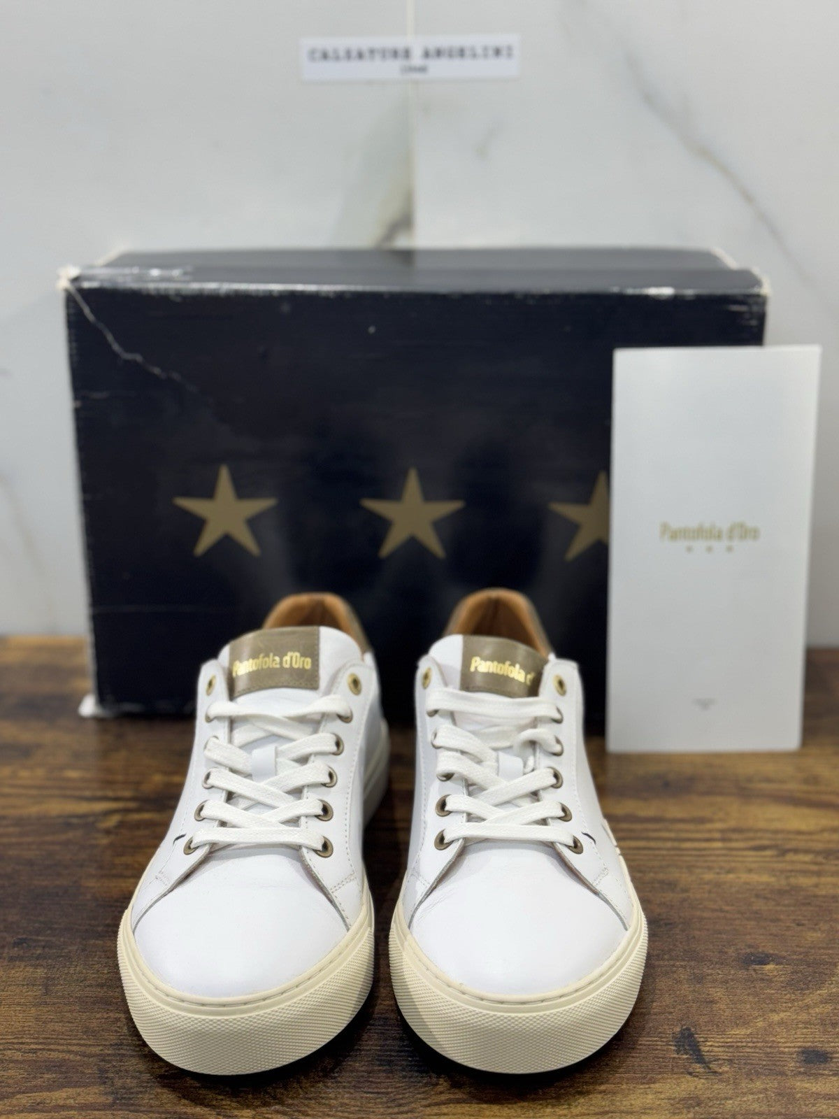 Pantofola D’oro Sneaker  Milan    Pelle Bianca  Casual Scarpa  Uomo 40