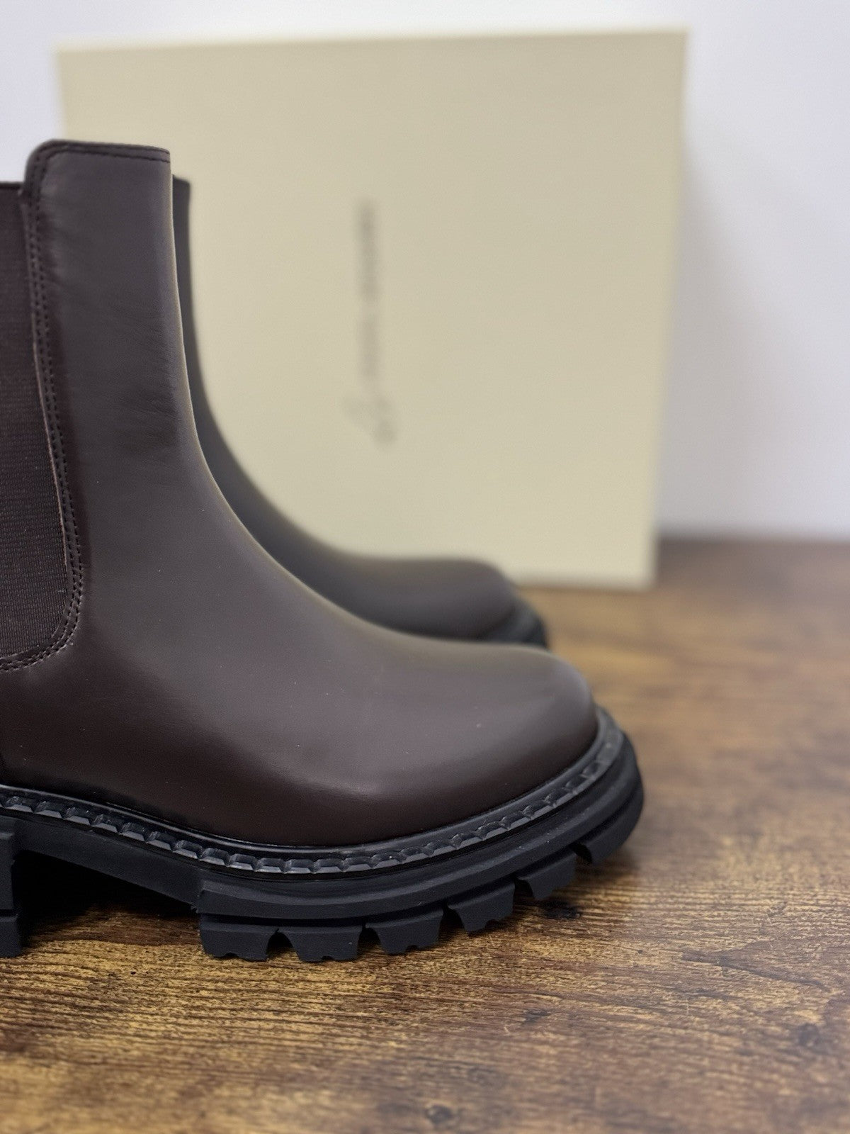 Roberto Serpentini Chelsea Boot Combat Pelle Marrone Casual Donna 36