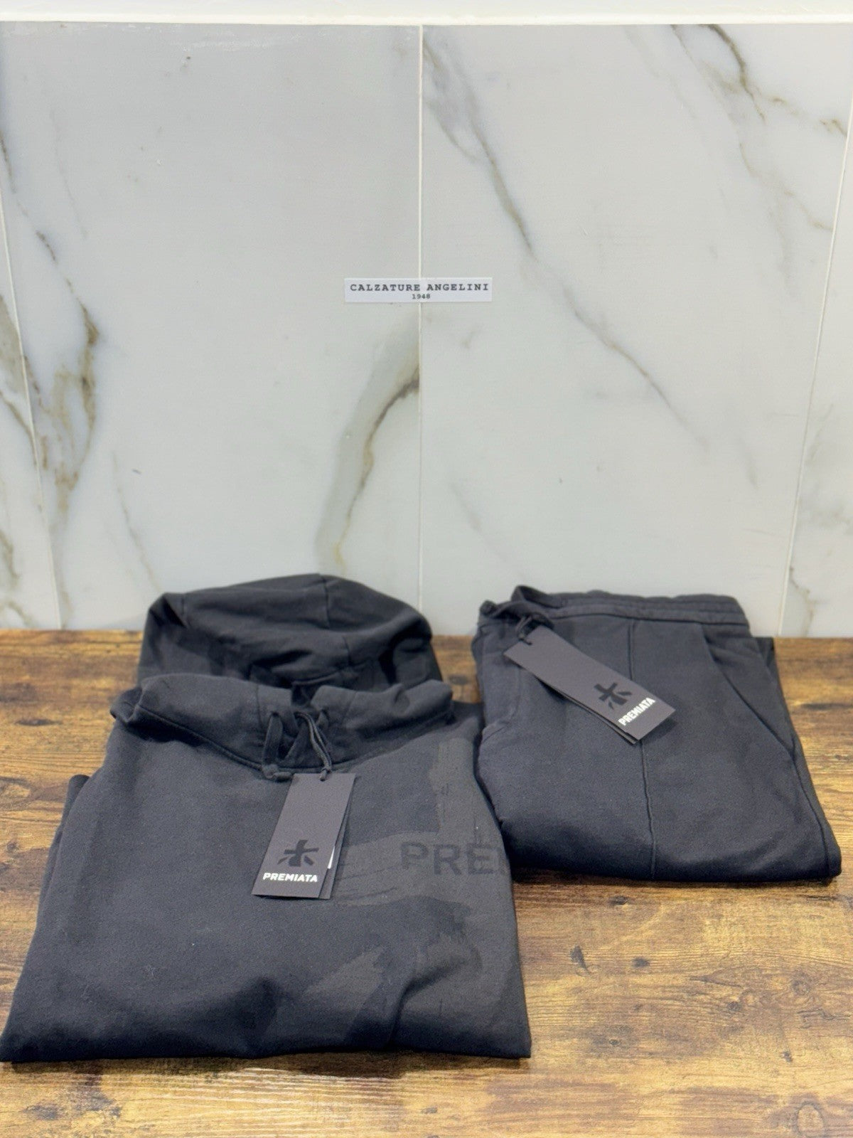 Premiata Tuta Uomo Pantalone E Felpa Con Cappuccio Nero Casual Sport Premiata Xl