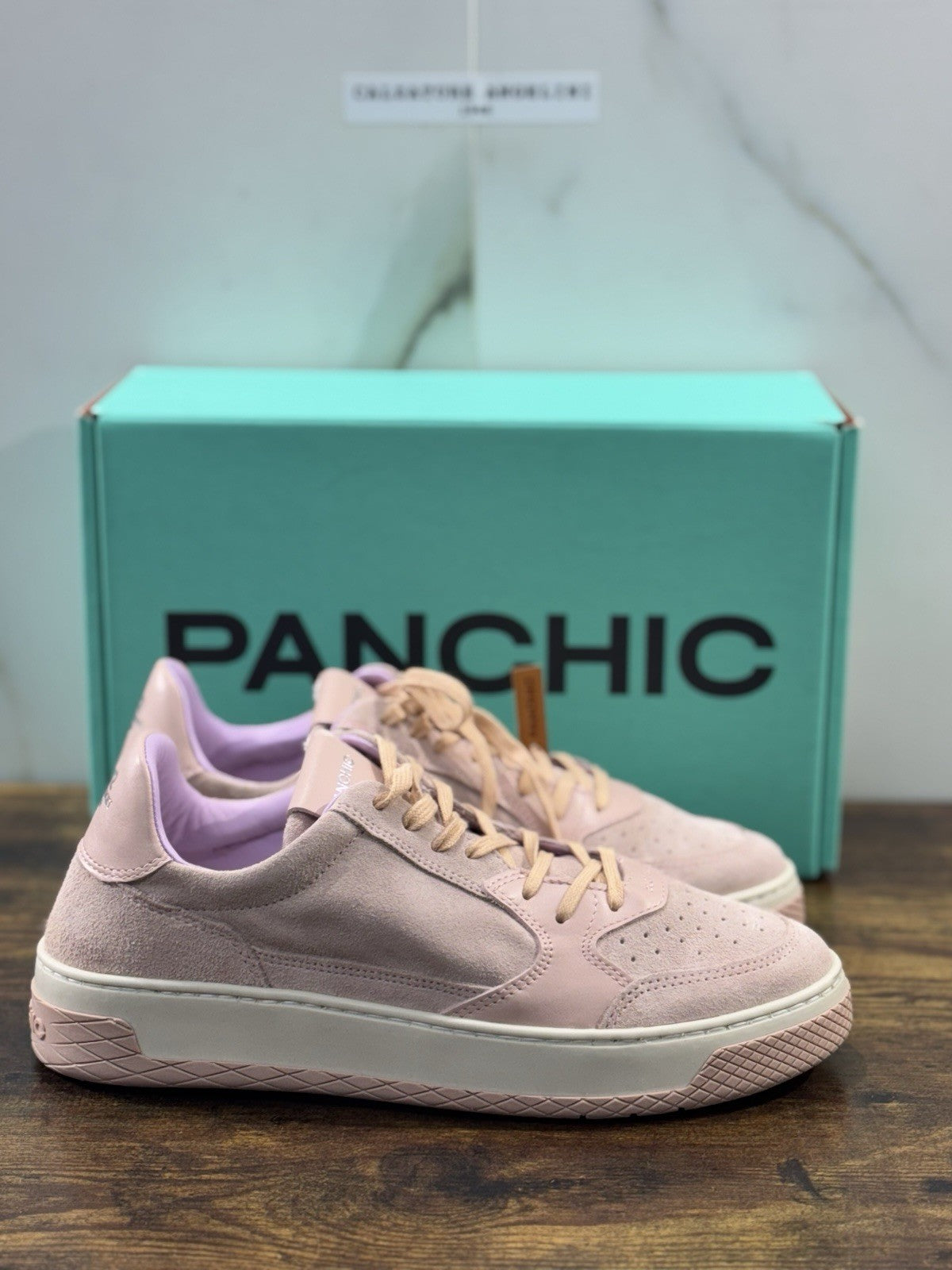 Panchic Lace Up Sneaker  Donna  Suede Pink  Causal Shoes   Panchic 41