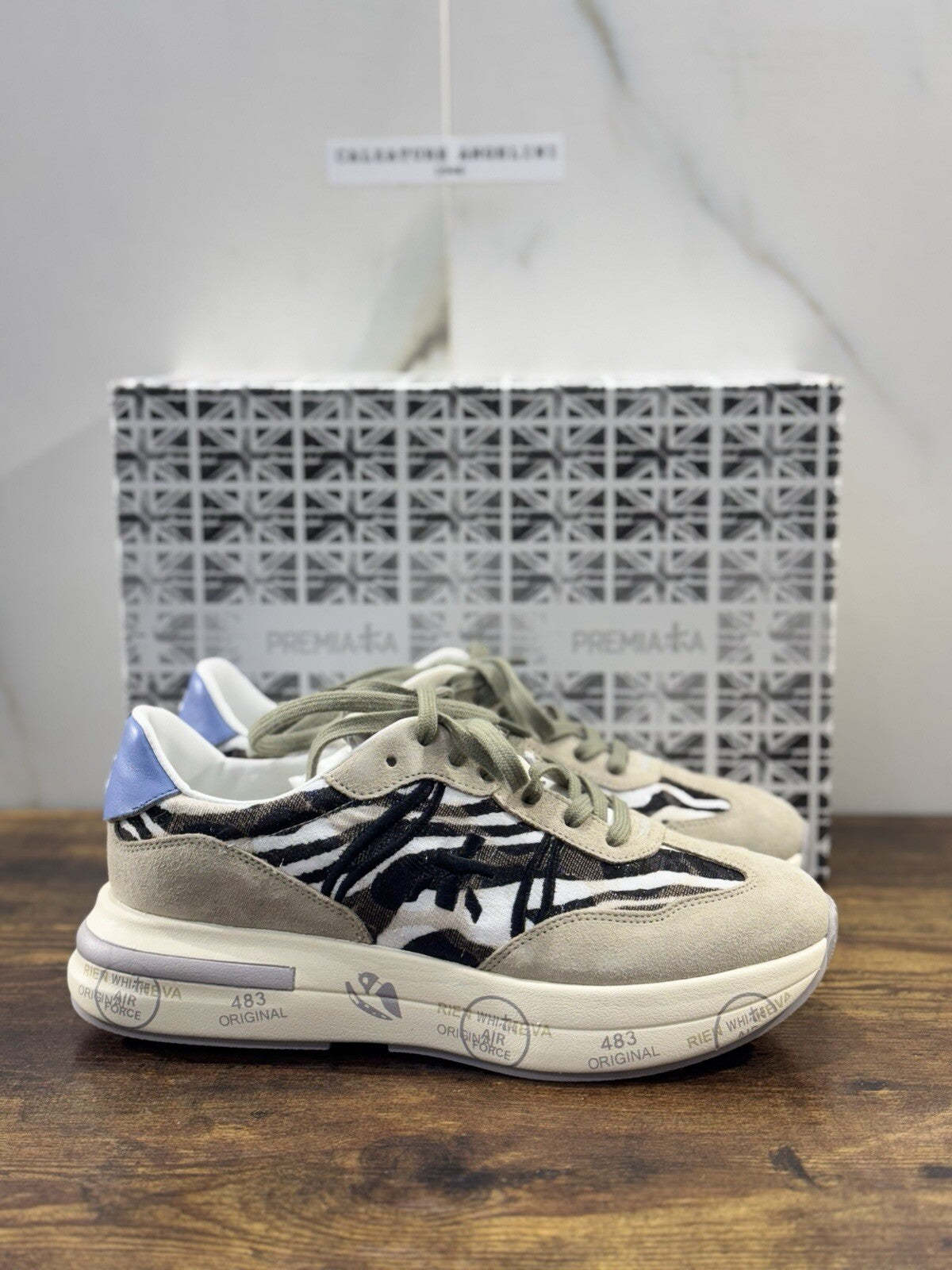 Premiata Sneaker Donna Cassie Grey  Zebra  Premiata Donna Woman Sneaker 40