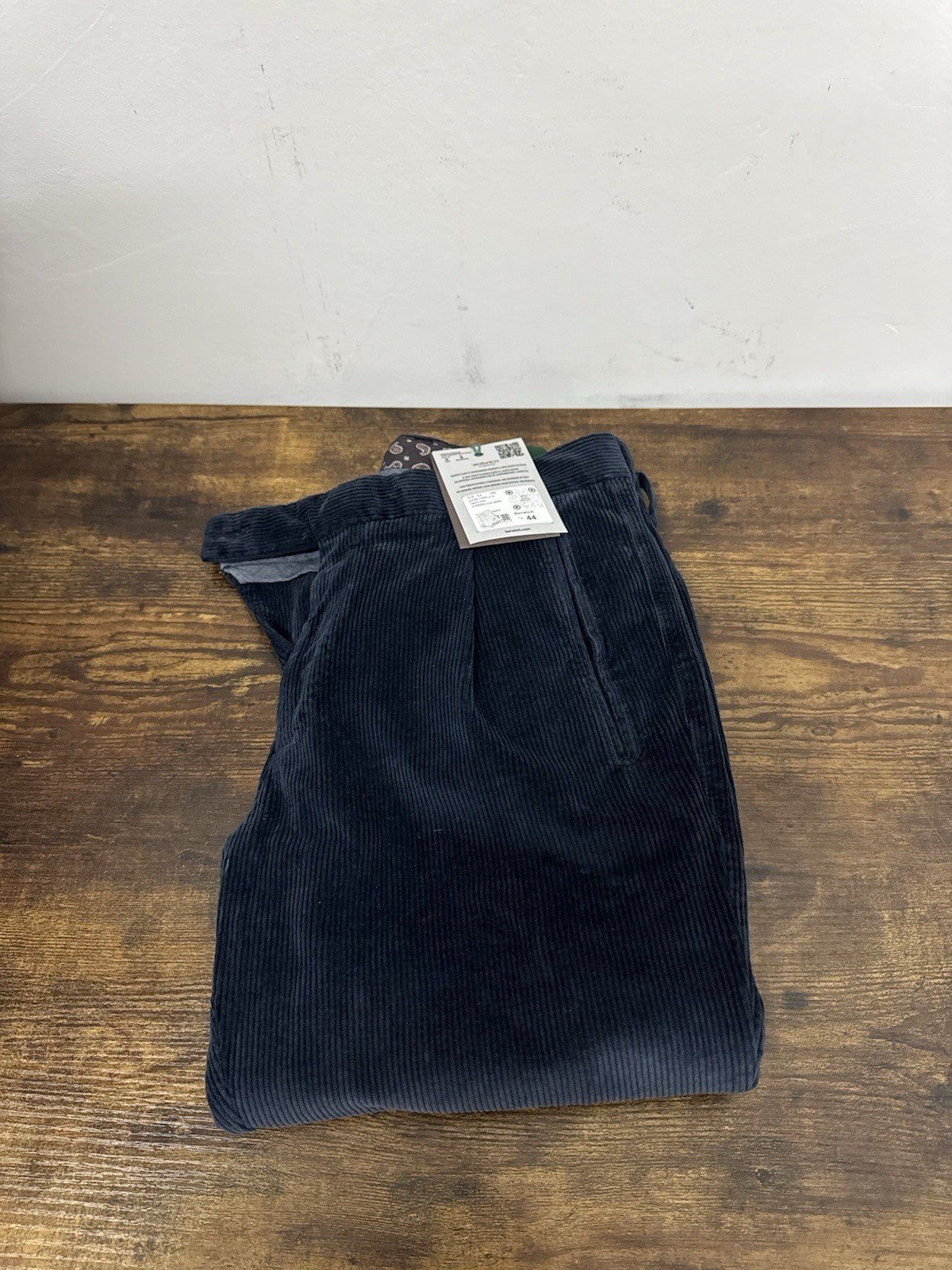 Berwich Pantalone Retro Velluto Blu Uomo 44