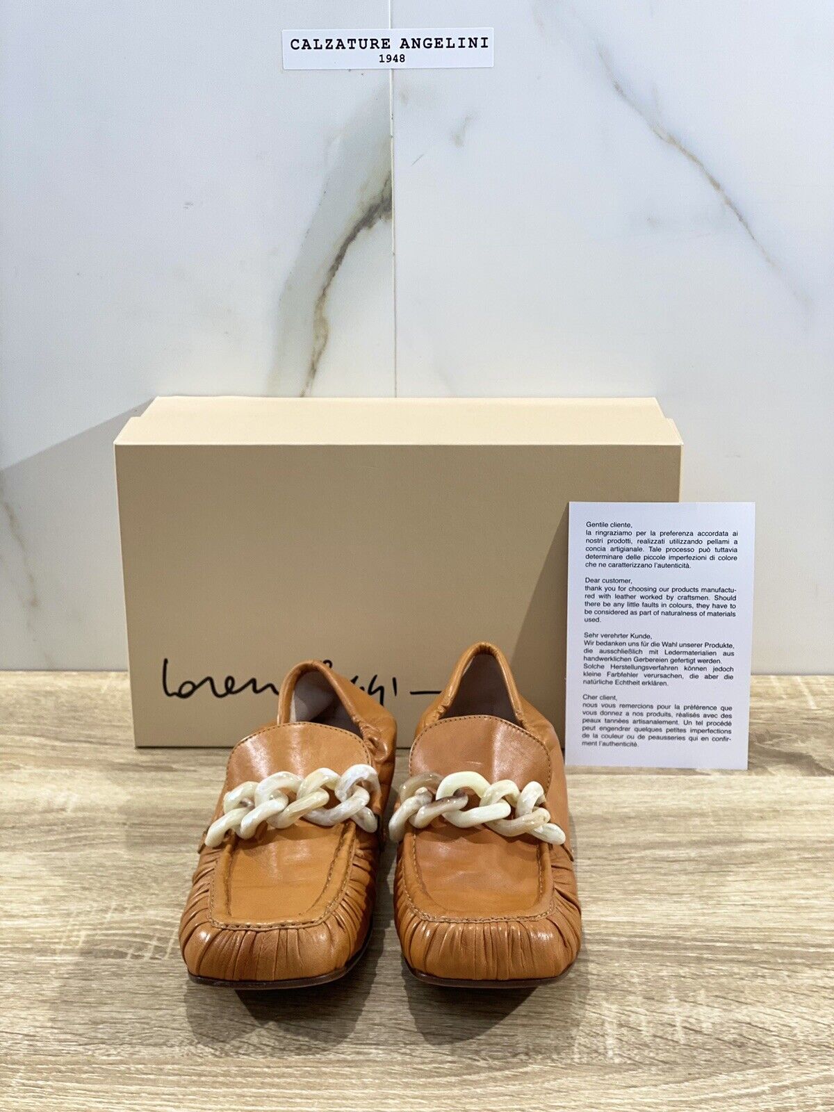 Lorena Paggi Mocassino Donna In Pelle Camel Made In Italy 38