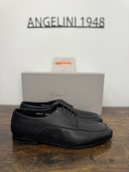 Santoni Derby Super Soft Goodyear Pelle Nero Luxury Scarpa Santoni Uomo 45