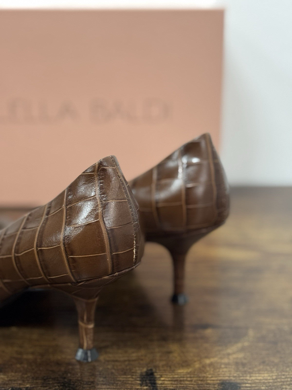 Lella Baldi Décolleté Pelle Tabacco   Con Tacco Casual Donna 37