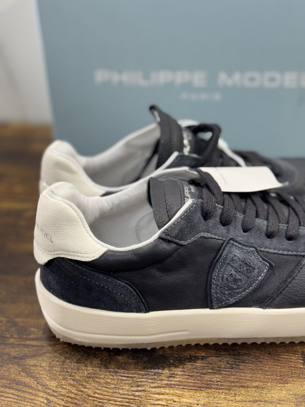 Philippe Model Nice Low Men Sneaker Uomo Pelle E Suede Nero  41