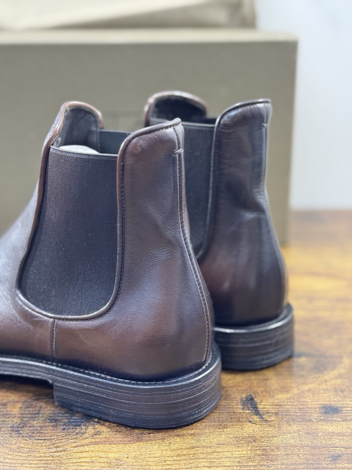Pantanetti Chelsea Boot   Uomo Pelle Tabacco Casual Luxury Men Shoe 44