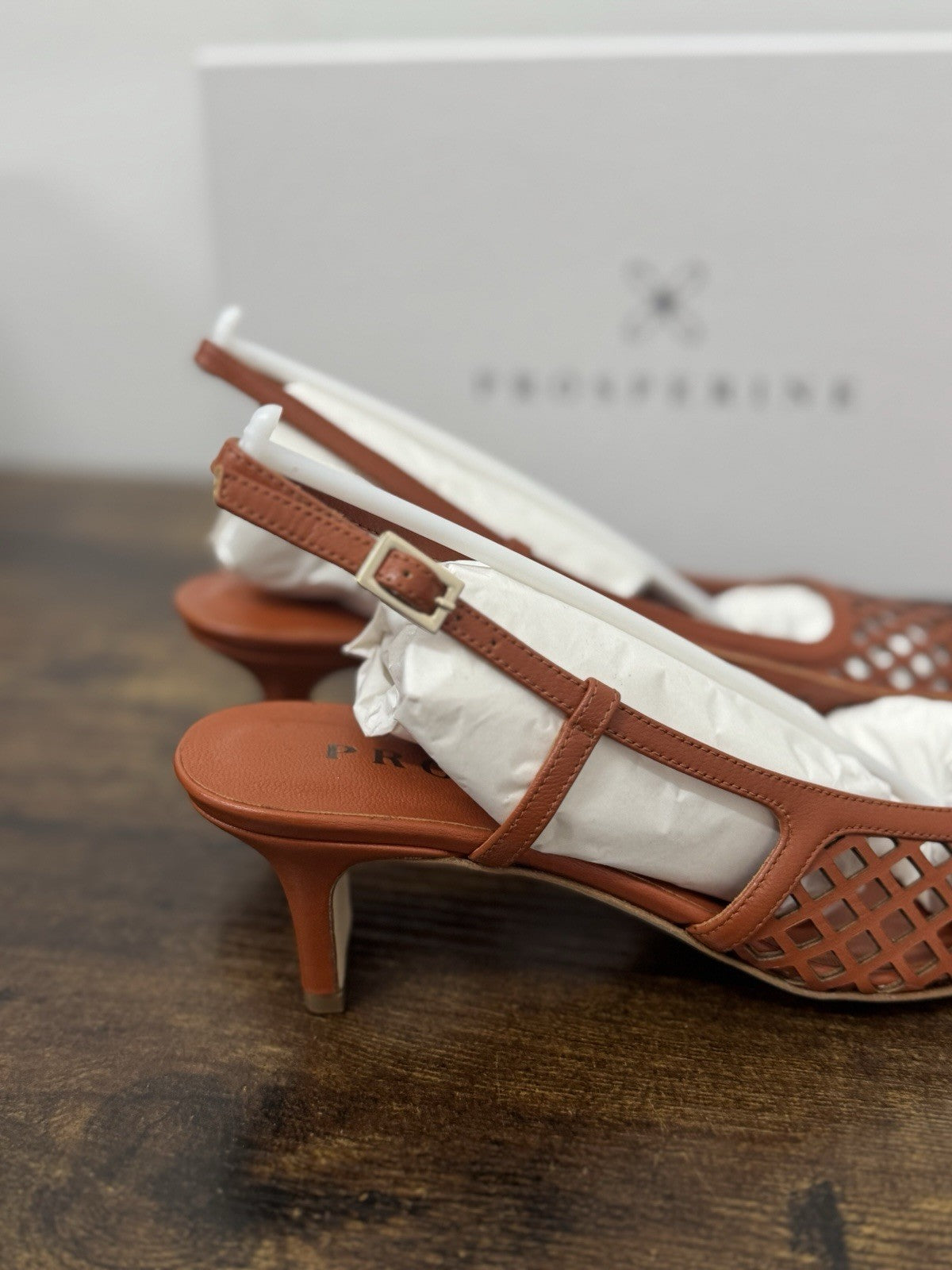 Prosperine Sling Back  Pelle Nappa Traforata   Cuoio   Casual Scarpa Donna 37