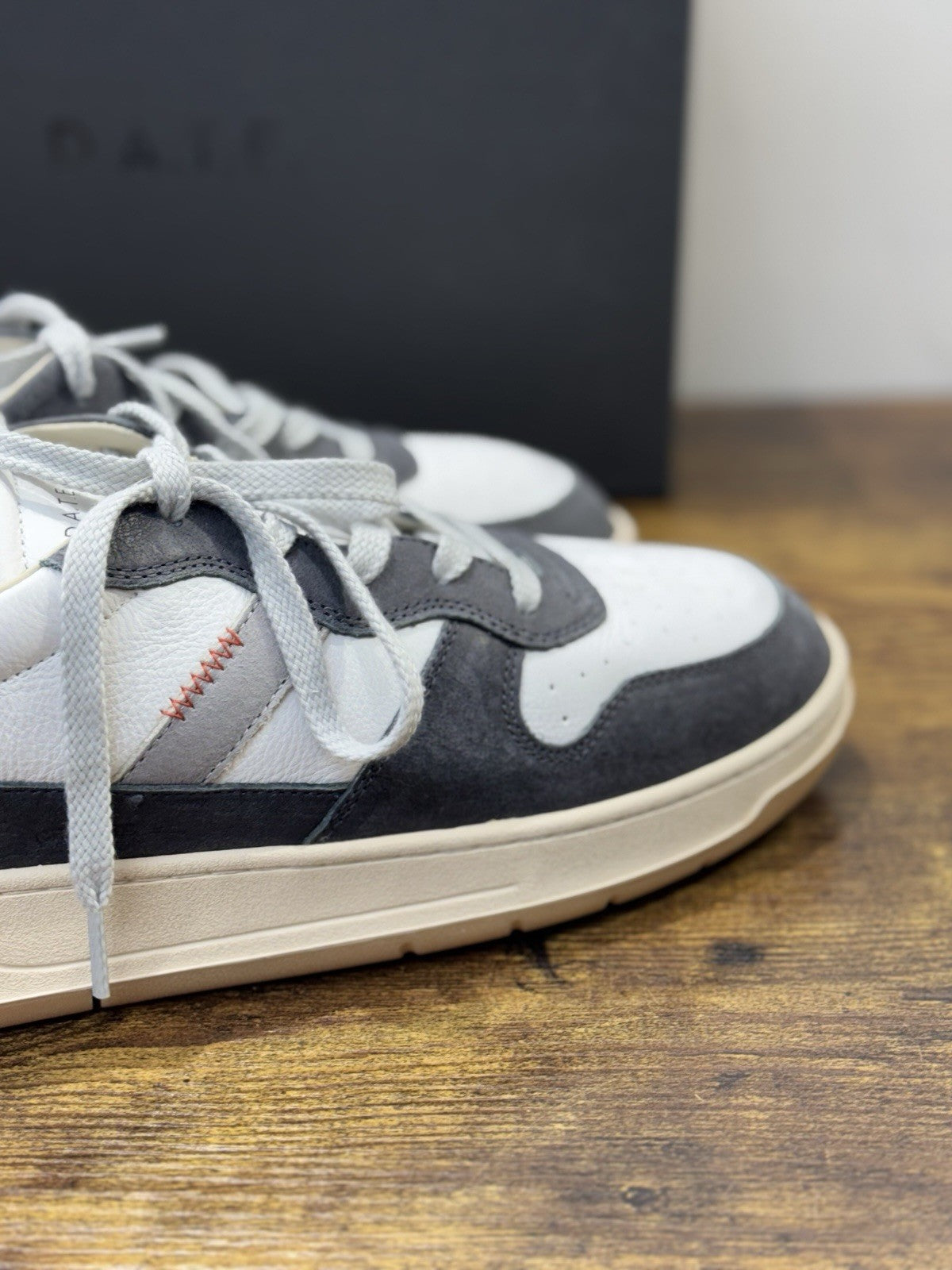 D.A.T.E Court 2.0 Sneaker Pelle Bianco Grey     Casual Uomo 40