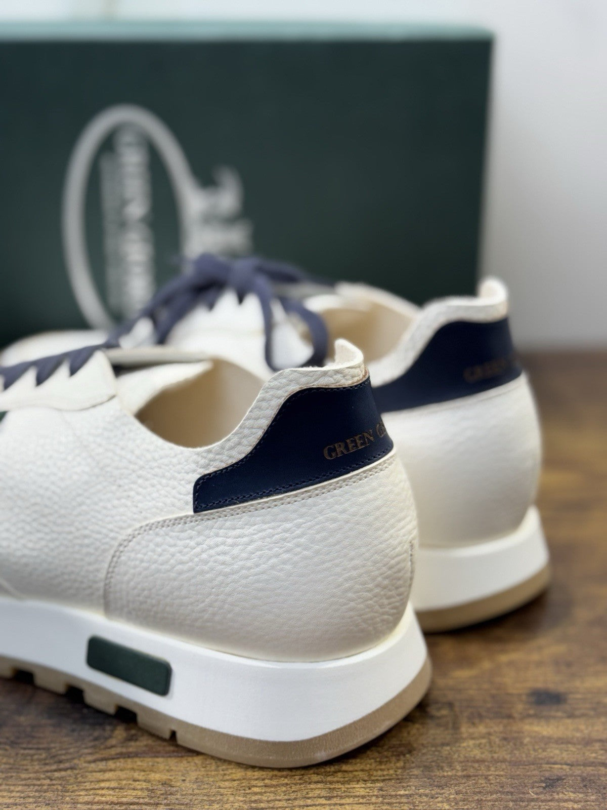 Green George Sneaker Pelle Bianca Uomo Ultra Flexible 42.5