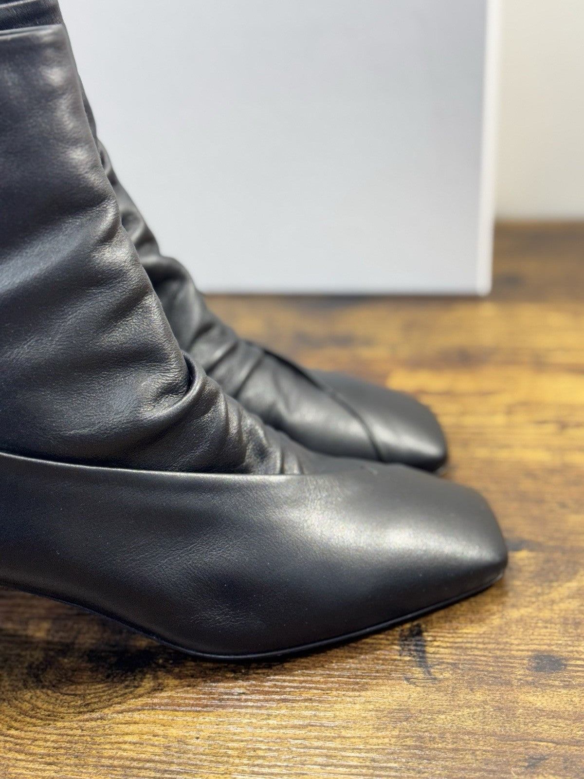 Del Carlo Stivaletto  Pelle Nero Luxury Made In Italy Boot Donna 40