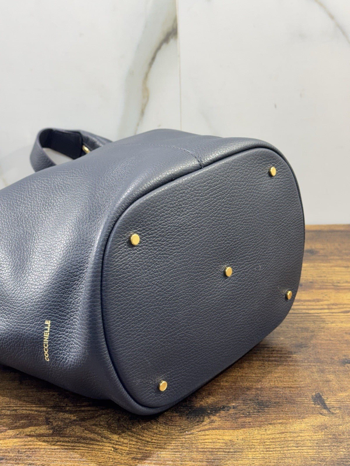 Coccinelle Borsa Pelle Blu C Easy 100% Pelle Made In Italy Donna
