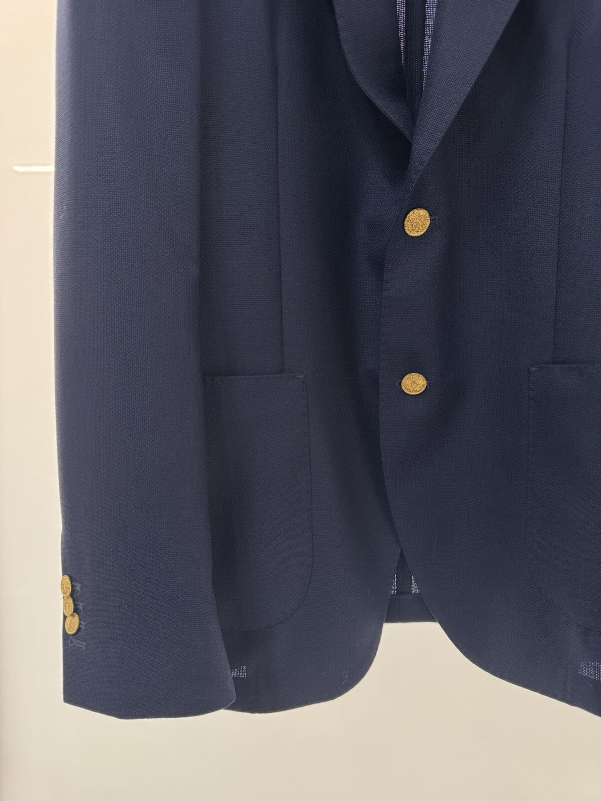 Breras Milano Giacca 100% Lana Vergine Vitale Barberis Canonico Blu Uomo 46