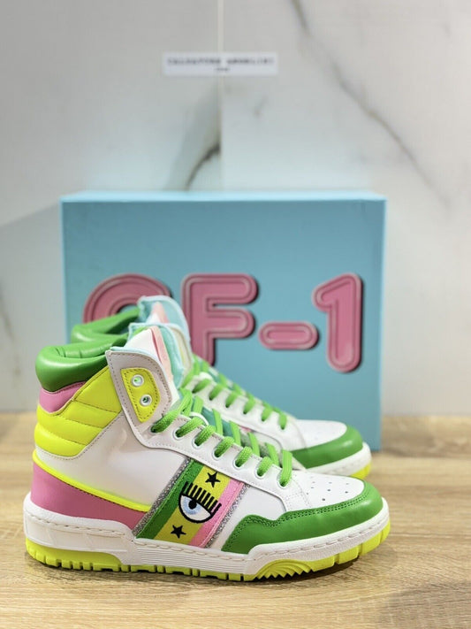 Chiara Ferragni Sneaker CF1 High Top Donna Verde Casual 38