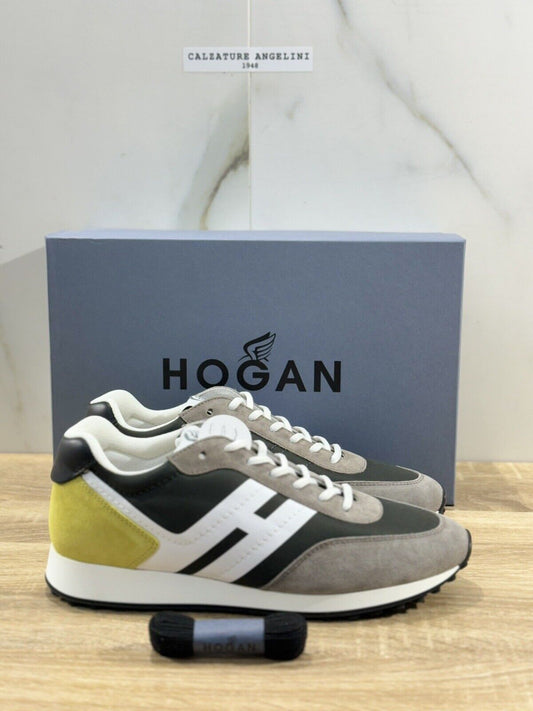 Hogan Sneaker Uomo H429 Pelle Grigia  Luxury Shoes Hogan 41.5