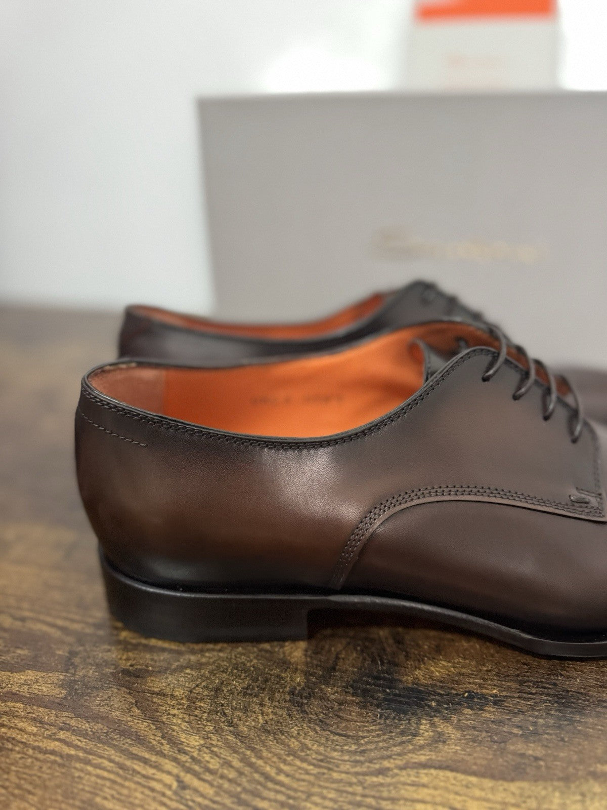Santoni Derby   Pelle Marrone  Luxury Santoni Scarpa Uomo 42