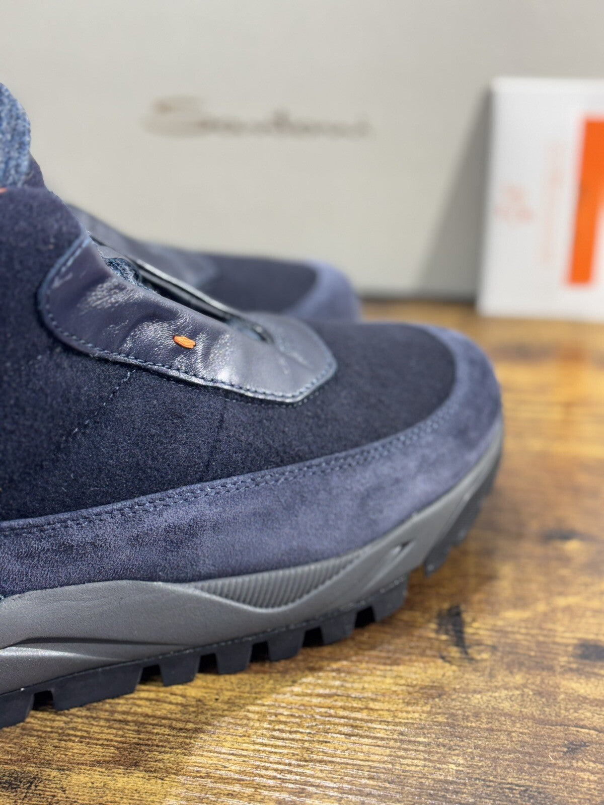 Santoni Sneaker Uomo  Innova Pelle Blu Casual Boot Innova Santoni 41