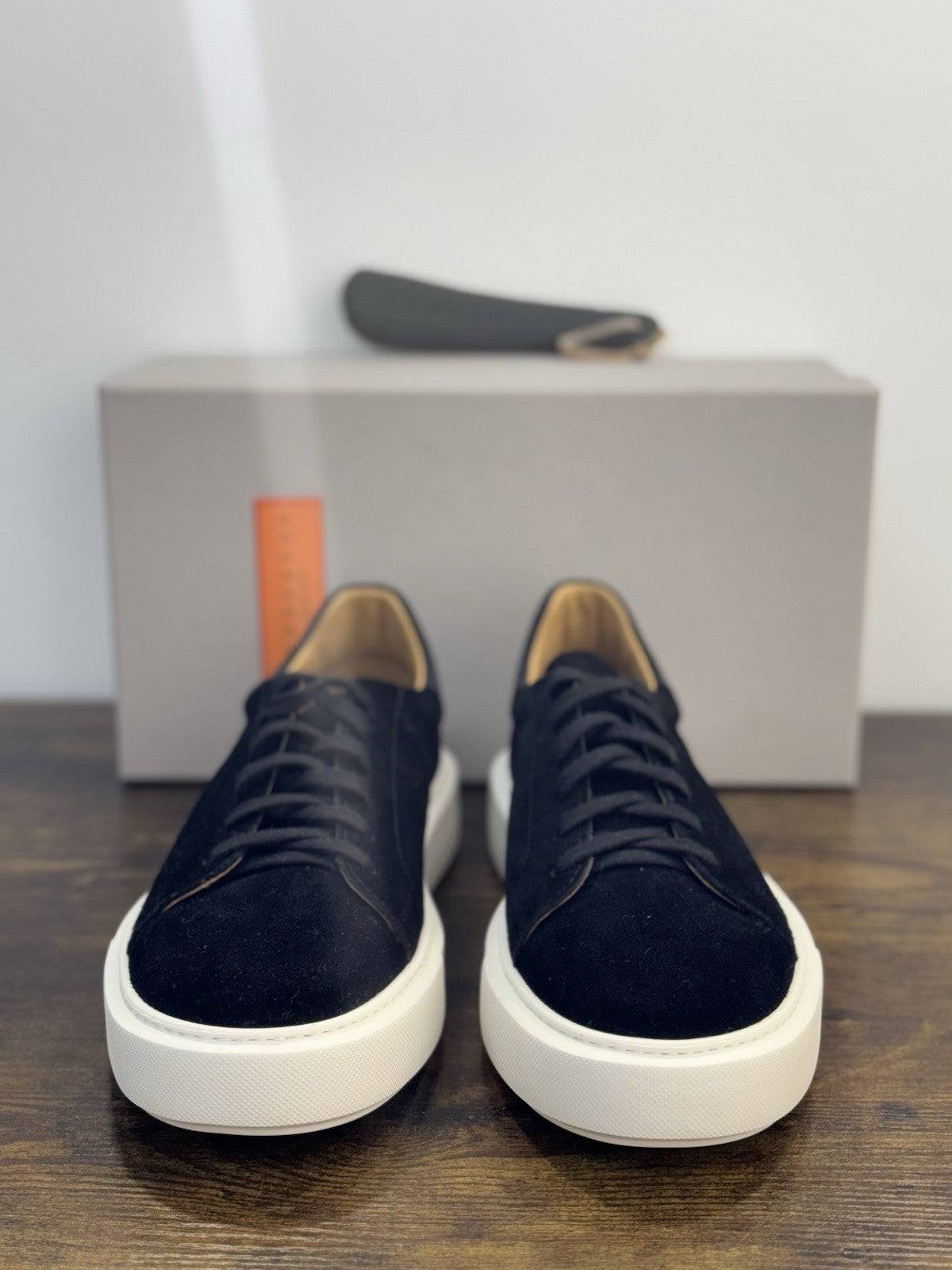 Henderson Baracco Sneaker Suede Nero Extra Light Casual Luxury Uomo 42