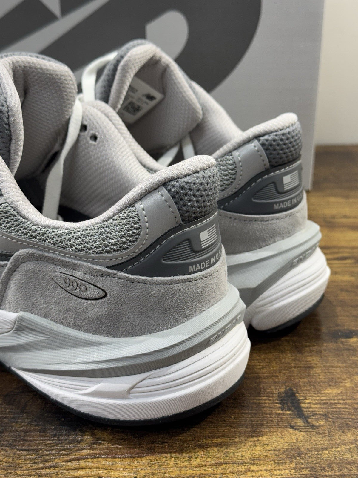 New Balance 990 Made In Usa Limited Edition 100% Leather Iconic Grey  Icon 41.5