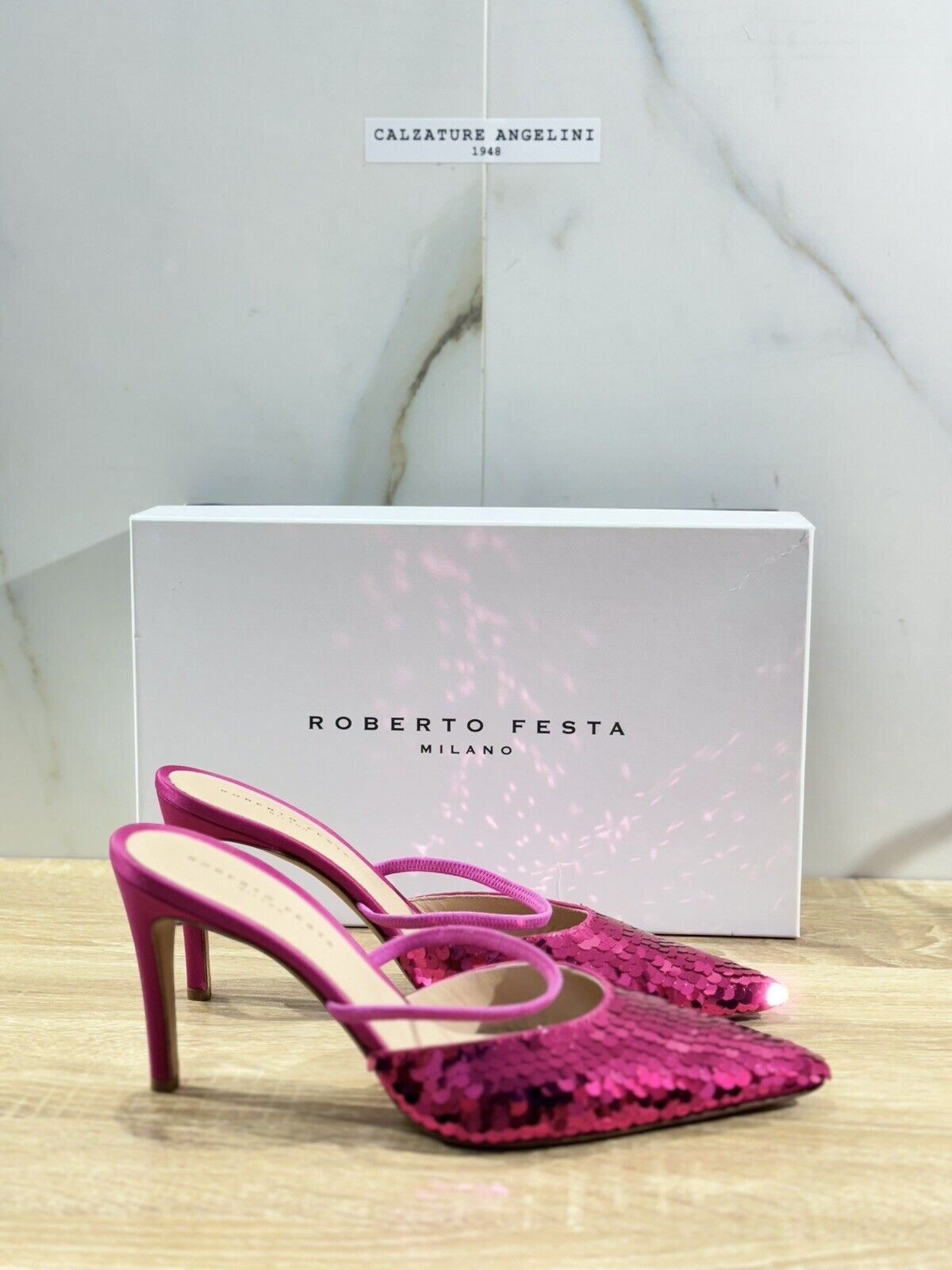 Roberto Festa Milano Scarpa Donna Podik  Raso Barbie  Luxury Shoes 40