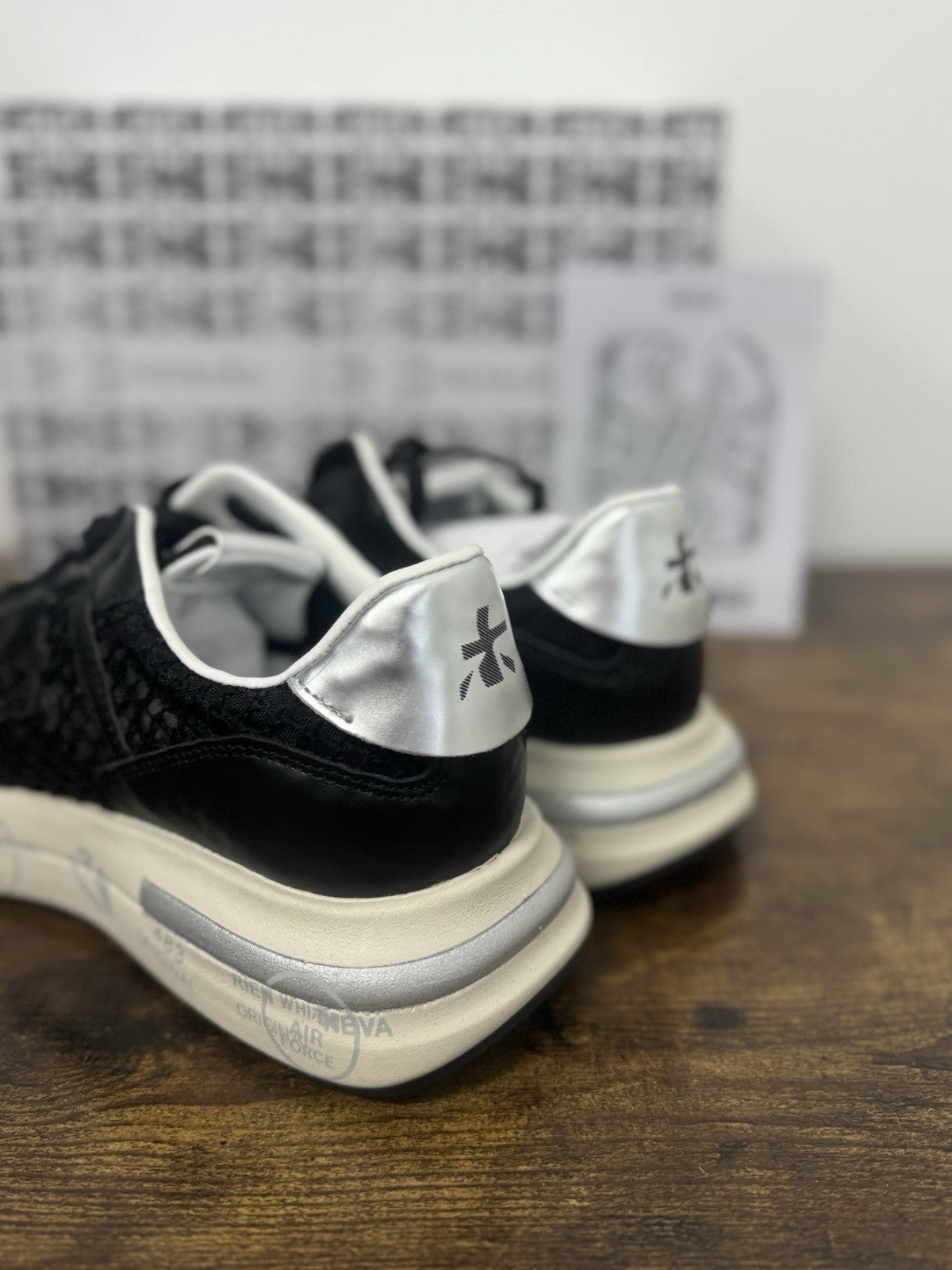 Premiata Cassie  Sneaker Pelle Nera Traforata  Casual Premiata Donna 37