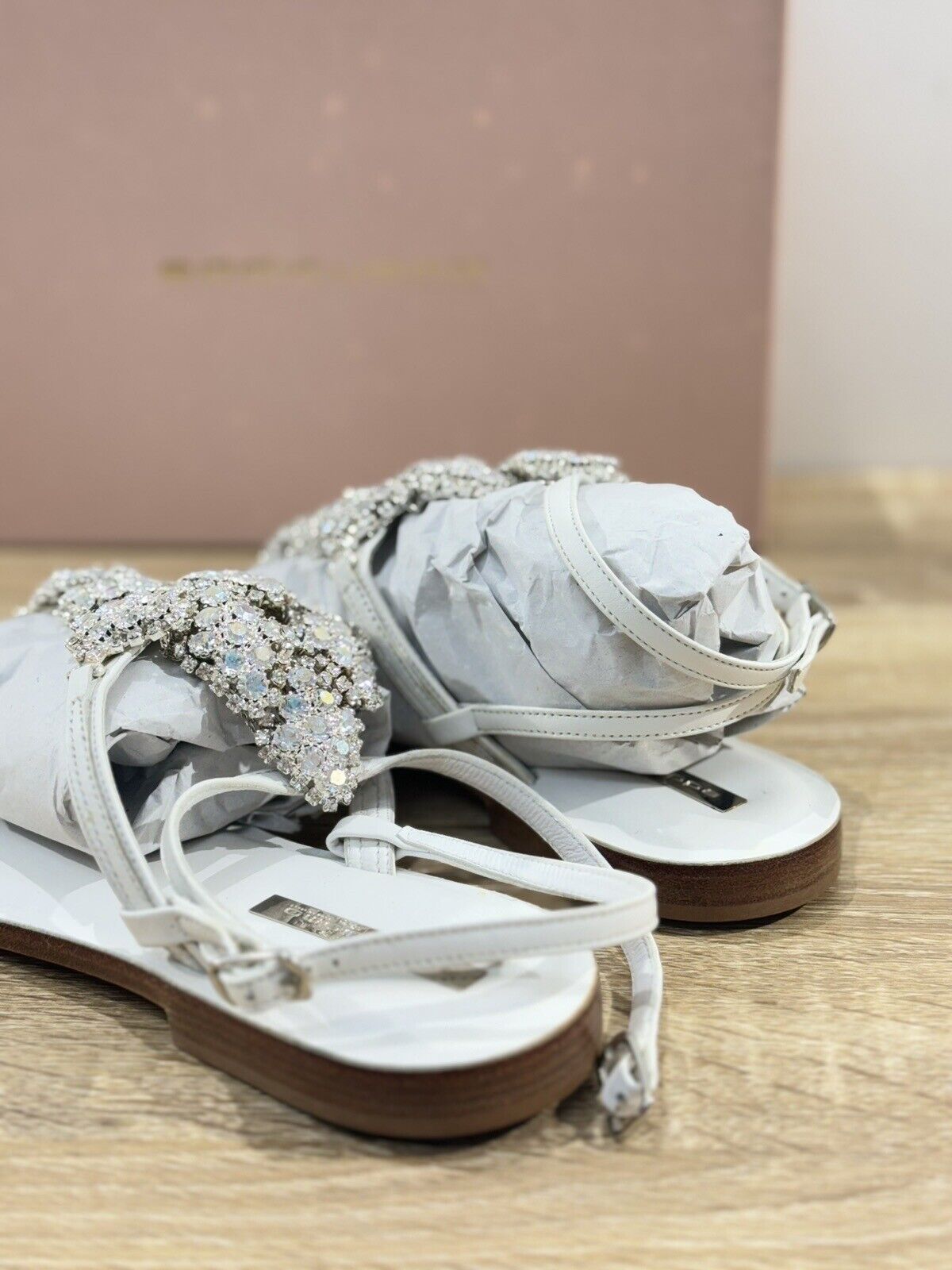 Eddi Cuomo Luxury Sandals Donna In Pelle Bianco    Fatti A Mano  Handmade 39