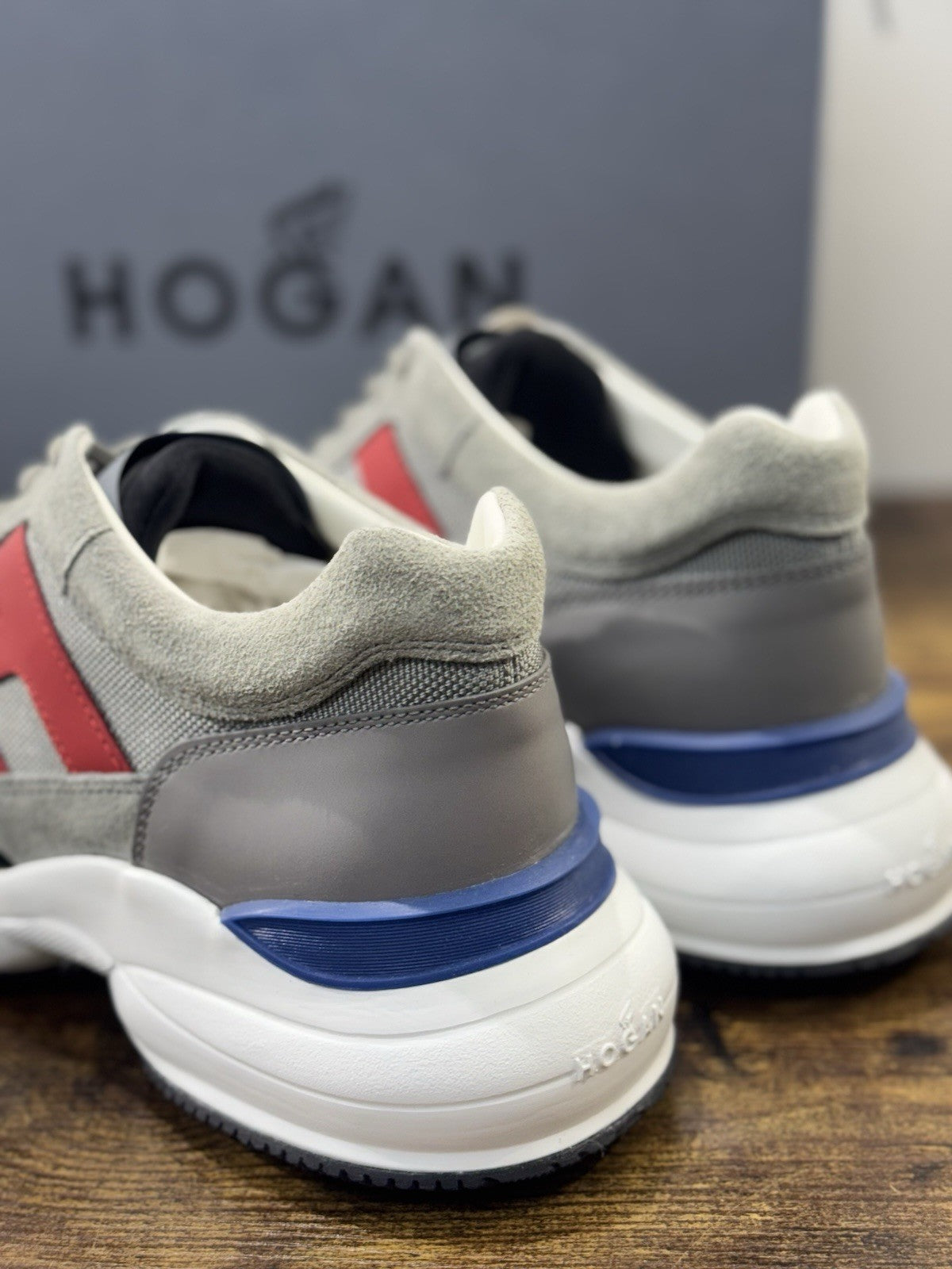 Hogan Interaction  Sneaker Pelle Grey  Memory Foam Luxury Hogan Uomo 42.5