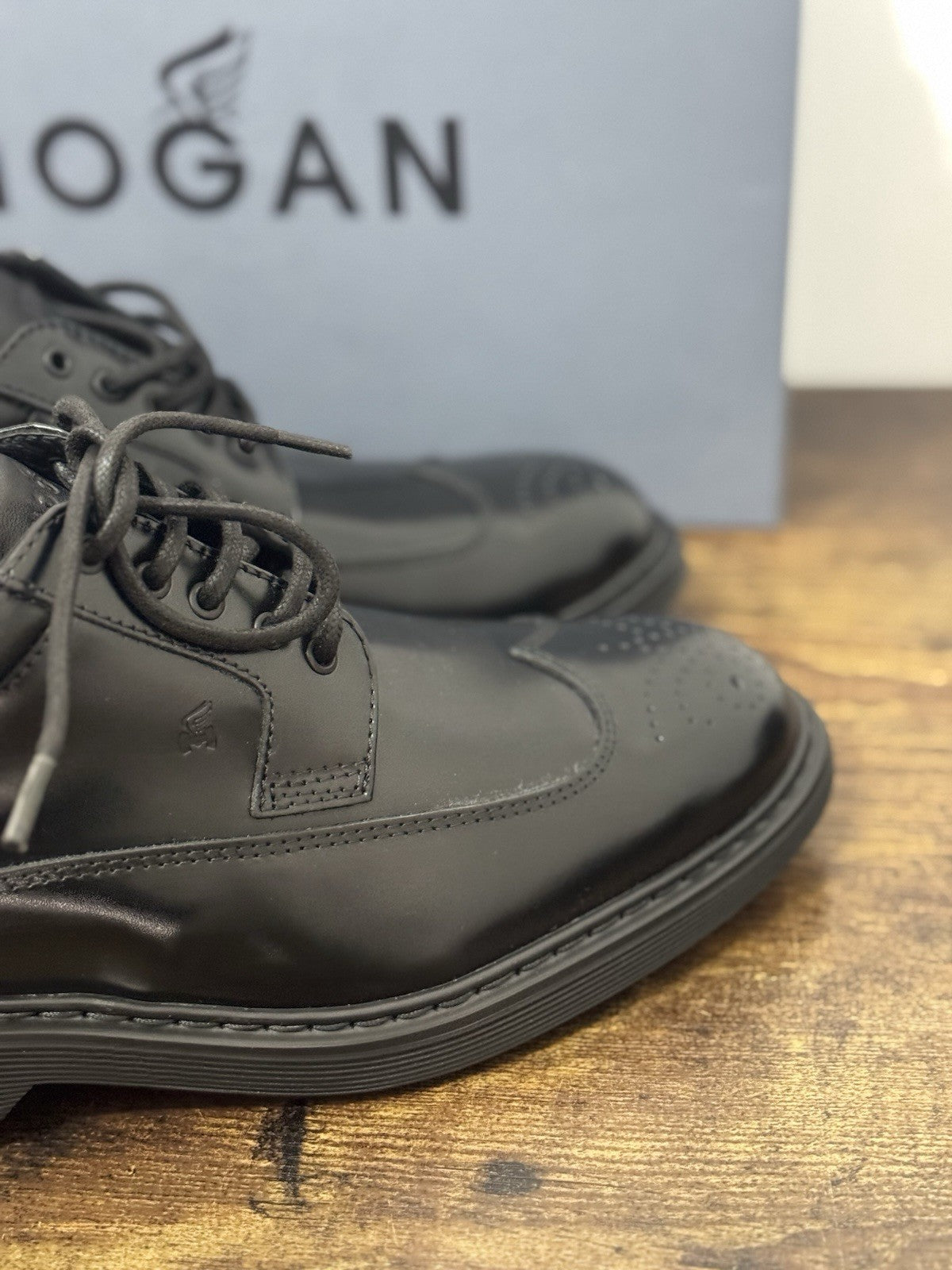 Hogan Derby Pelle Nera  Memory Foam Hogan Business Uomo 40.5