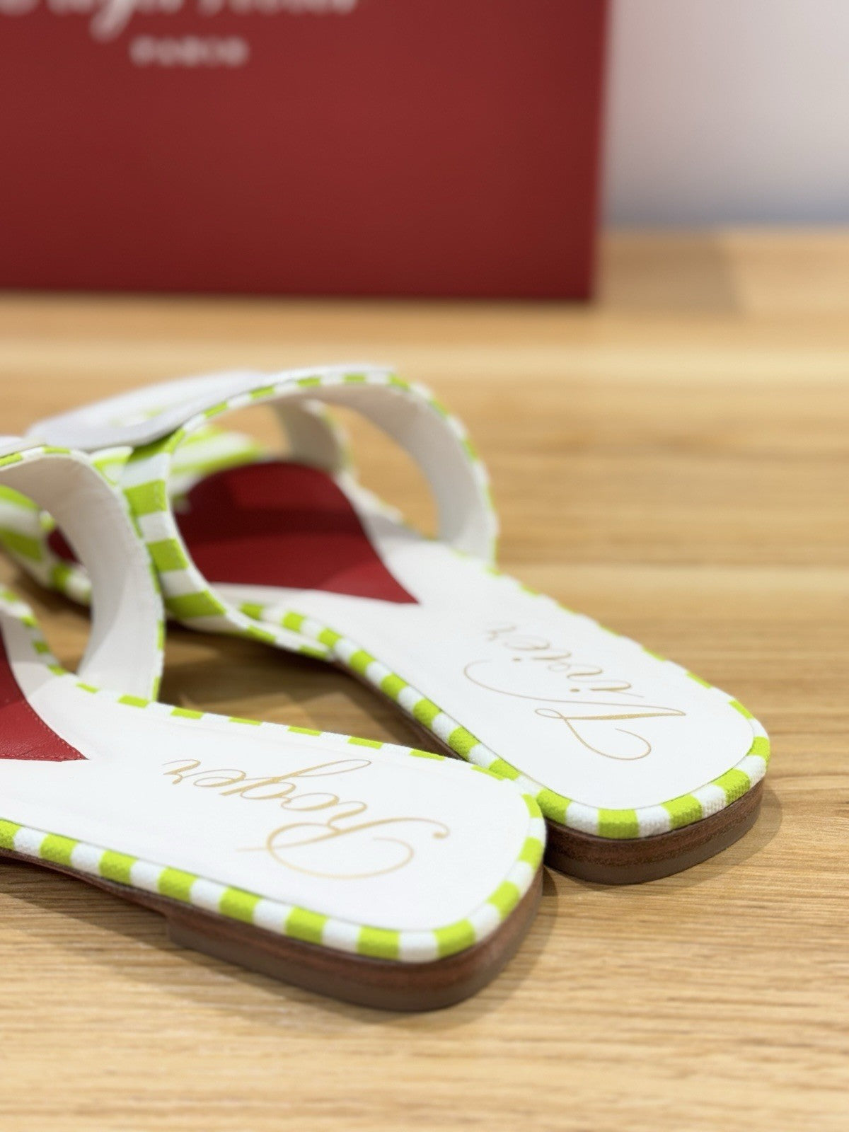 Roger Vivier Paris Sandalo  Verde Bianco  Luxury Sandalo Donna 37.5