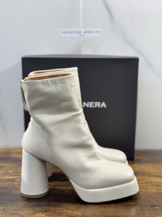 HALMANERA Stivaletto Donna Lara   Pelle Osso  Con Tacco Casual Handmade Boot 41