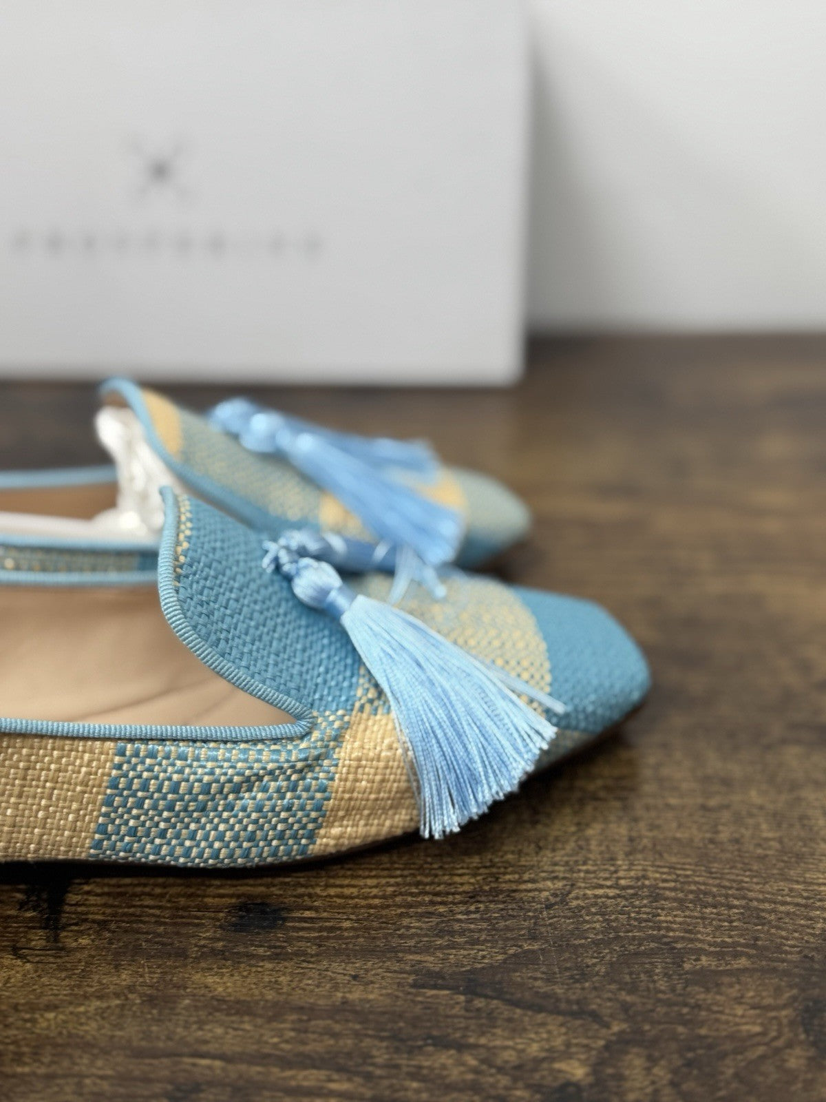 Prosperine Mocassino   Tessuto Reali Celeste     Flat  Scarpa Donna 37