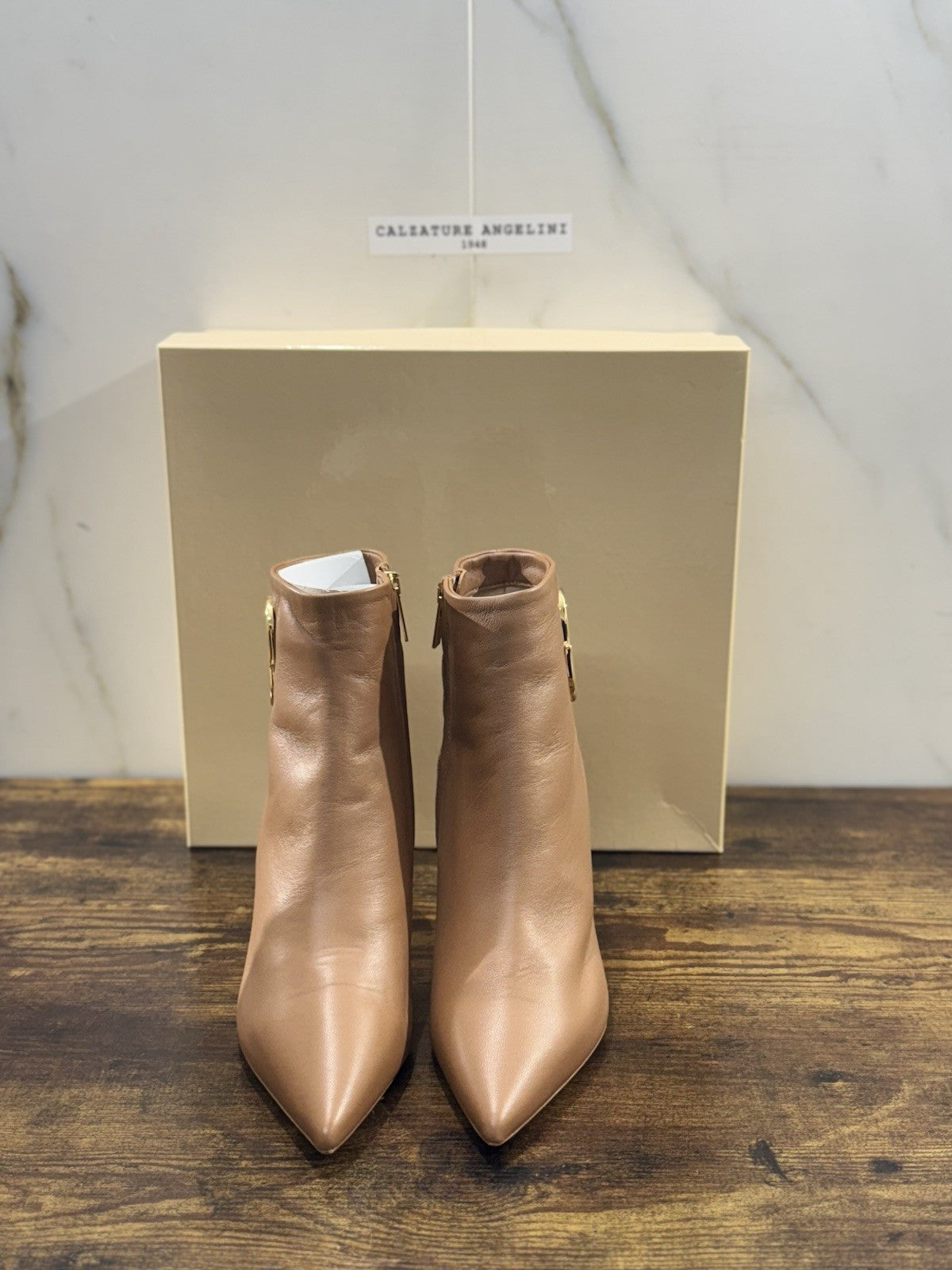 Ninalilou Stivaletto Donna Pelle Cuoio  Con Tacco Luxury Boot 37