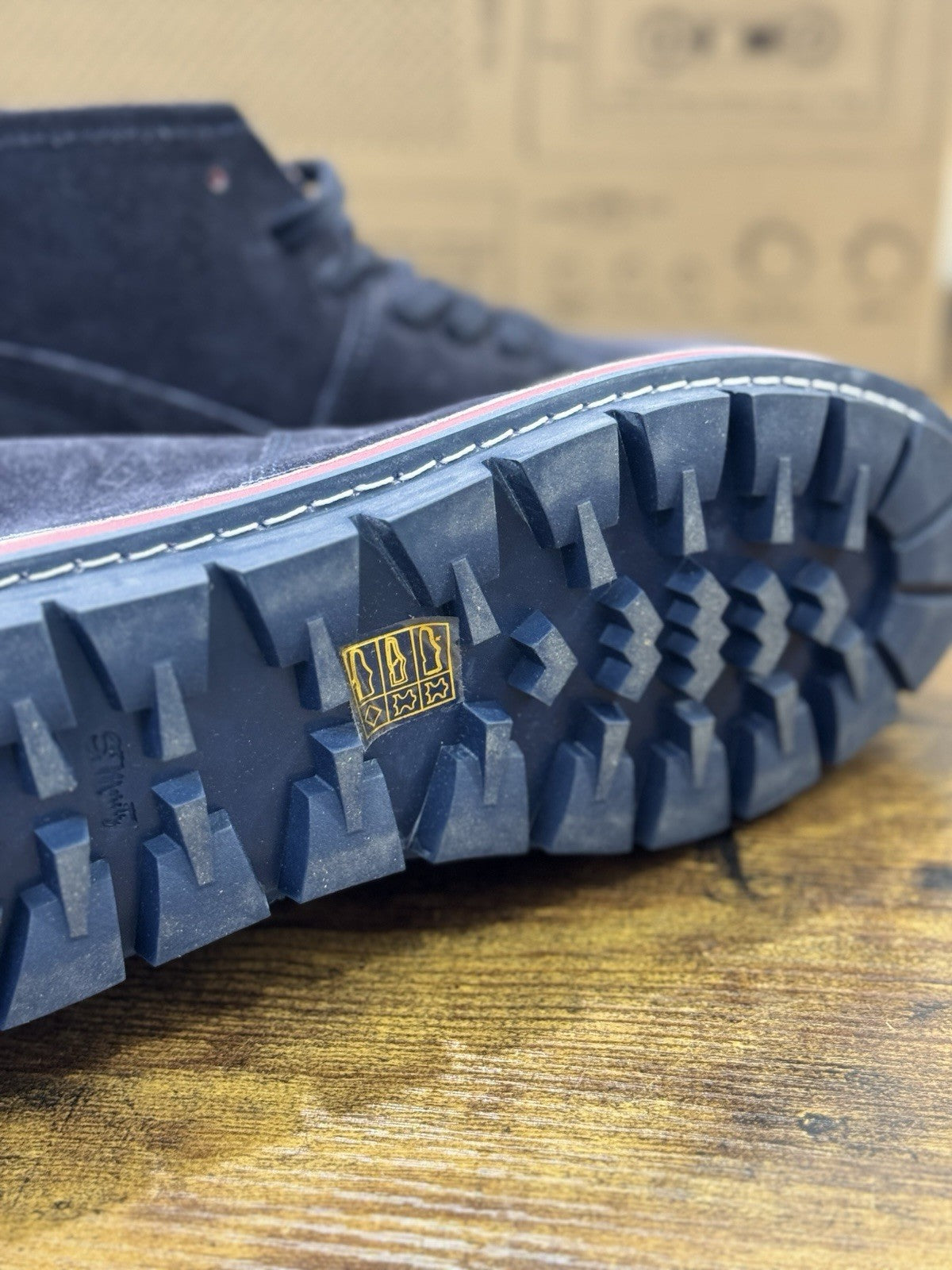 Lerews Polacchino Suede Blu Casual Boot Uomo 40
