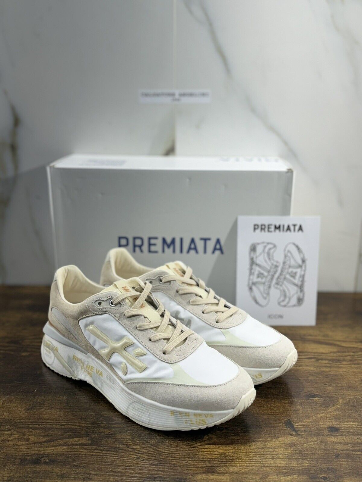 Premiata Timeless Trainer Sneaker Uomo Bianco Casual Premiata 44