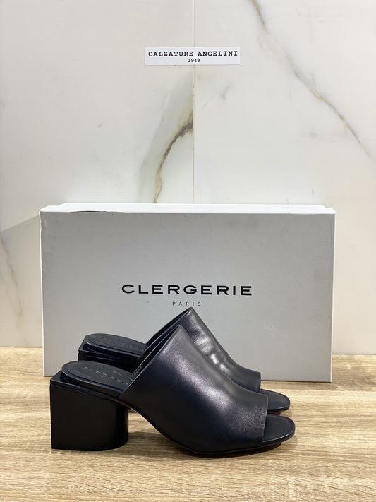Clergerie Sandalo Donna Edith Nero Pelle Luxury Clergerie Sandal 40